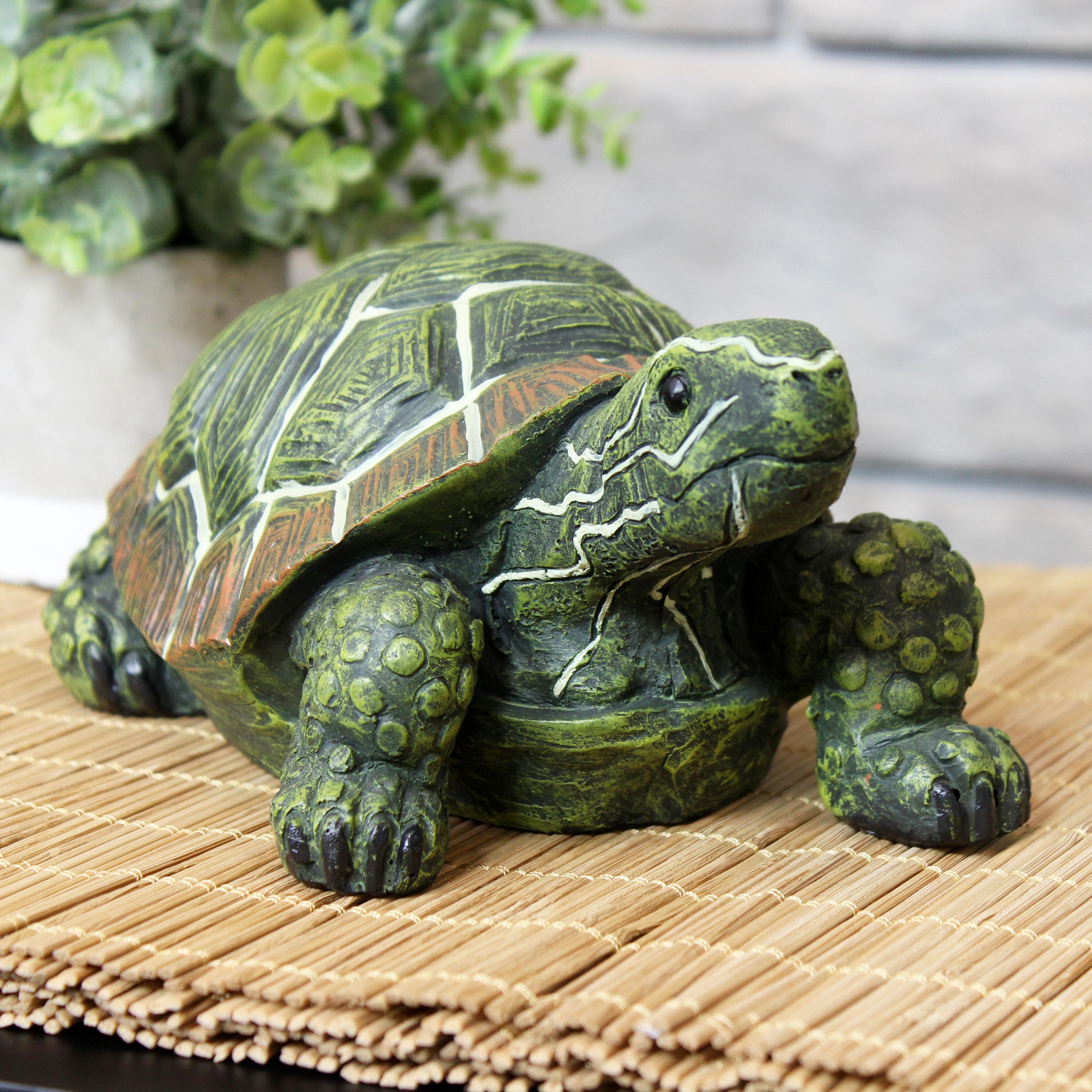 Sunnydaze Indoor/Outdoor Lifelike Terrance the Tortoise Patio Garden Yard Entryway Decorative Statue - 9" - 1 Statue