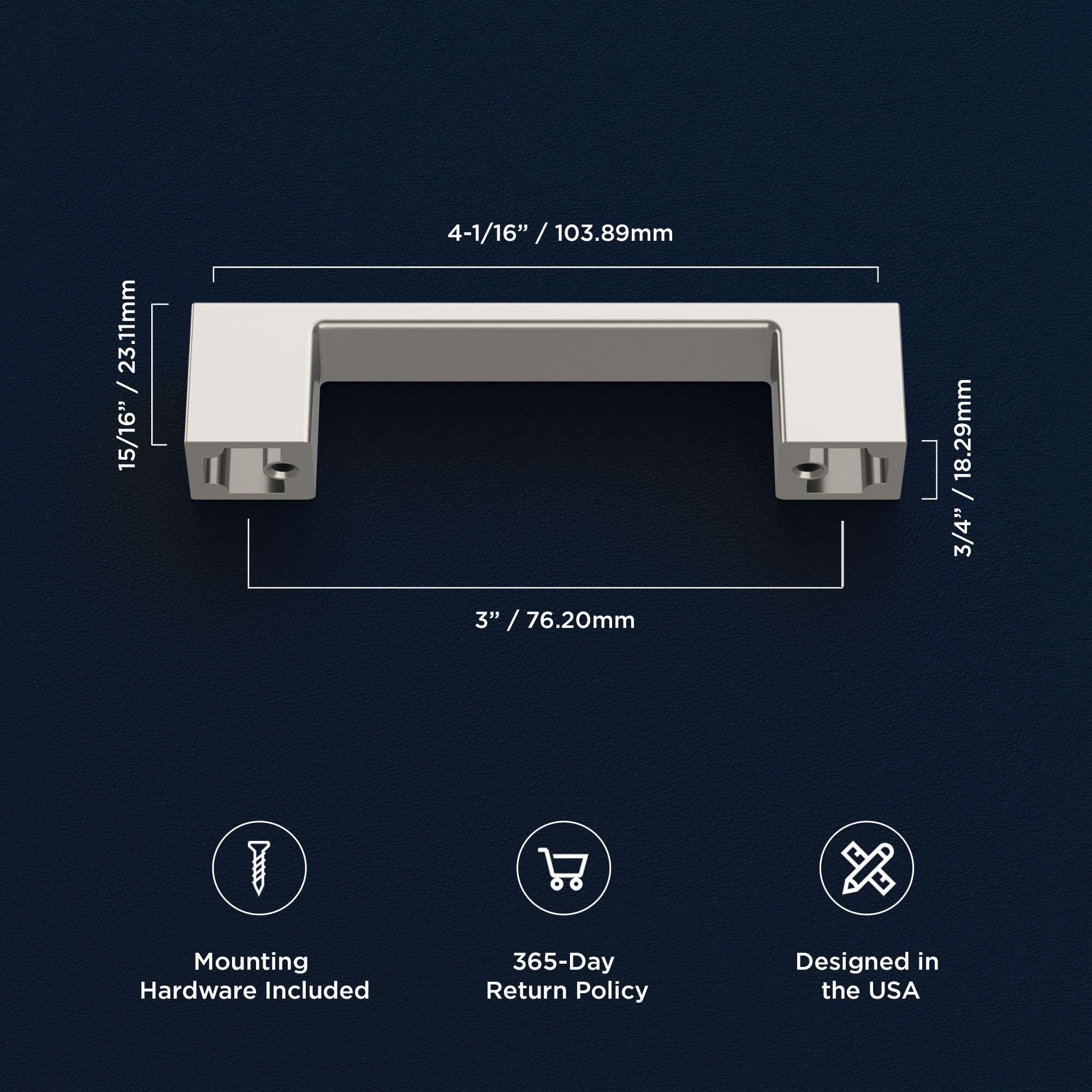 Dash Collection Handle Pull - Contemporary Hardware for Drawers & Cabinets (Set of 10)