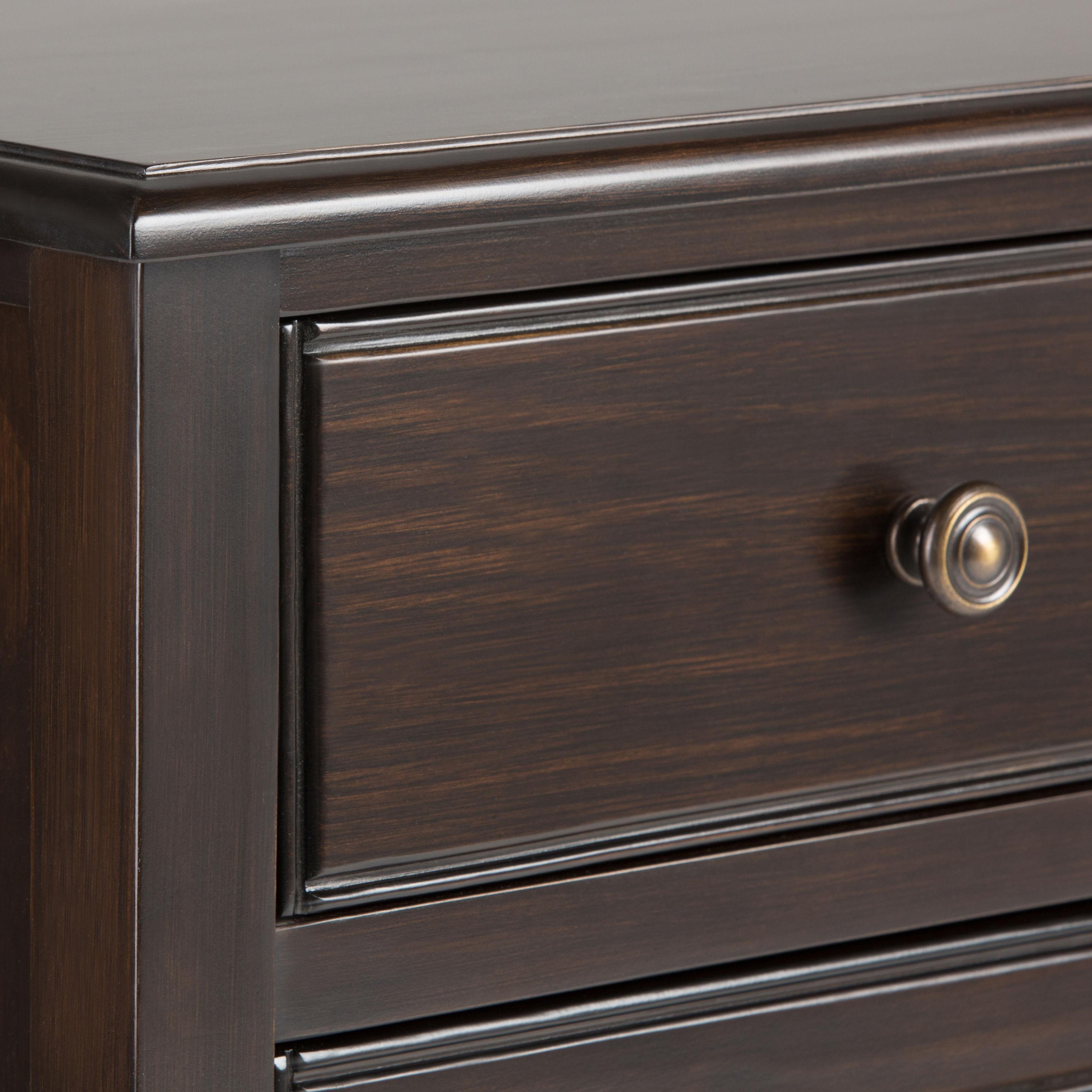 Connaught 40" W Solid Wood Entryway Storage Cabinet in Dark Chestnut Brown