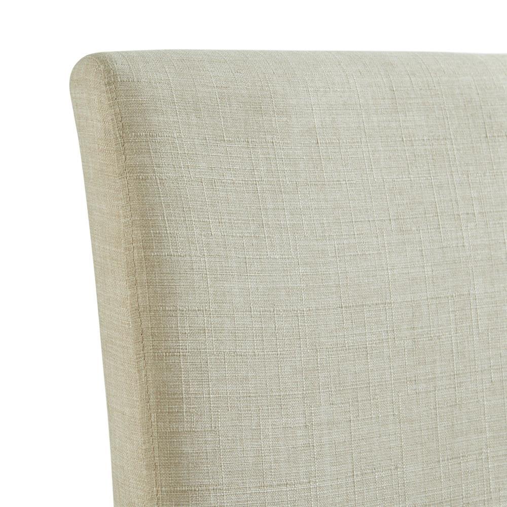 Turner Upholstered Side Chair Set Natural: Linen Fabric, Foam Cushion, Armless - Picket House Furnishings