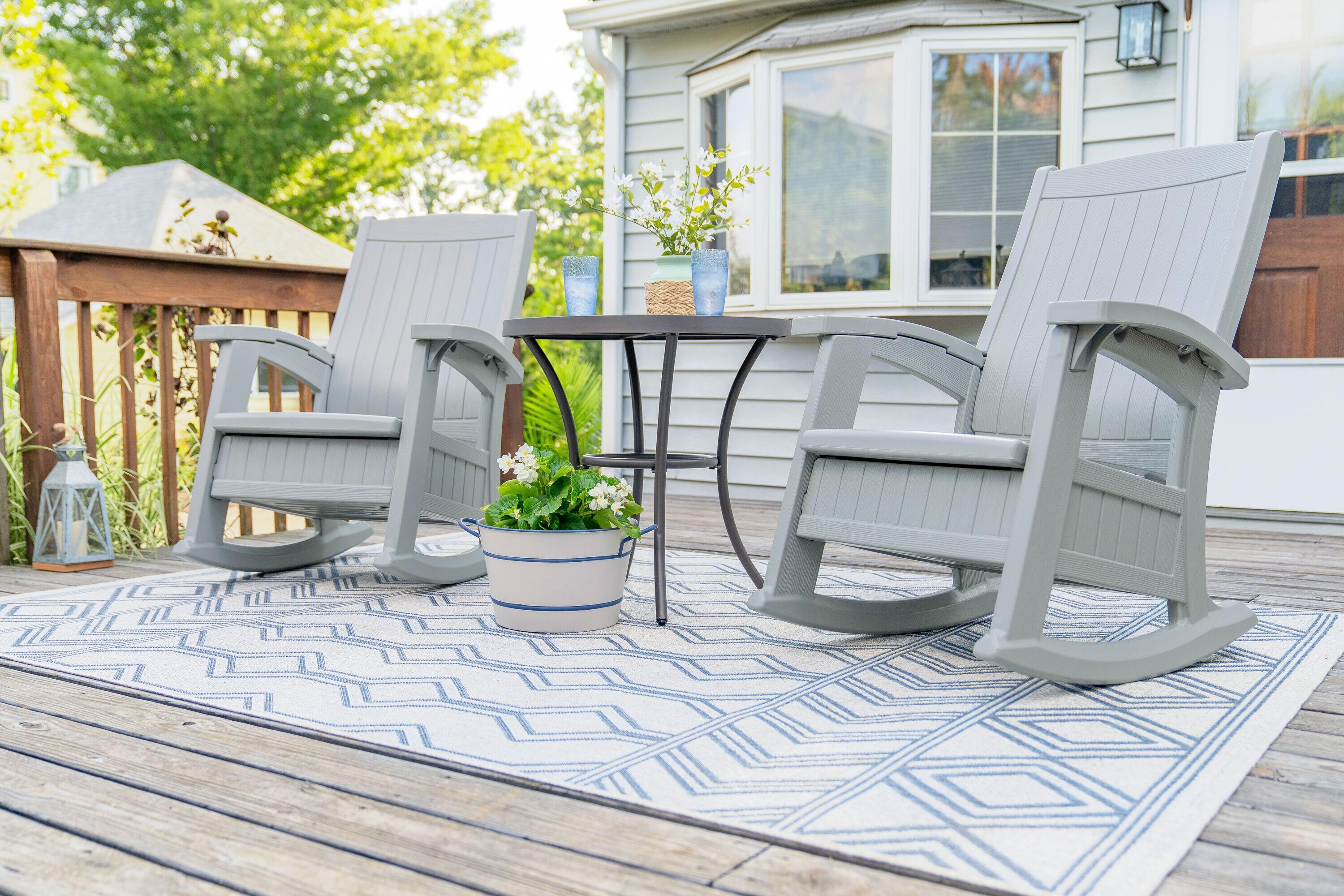 Suncast Suncast Outdoor Rocking Chair with Storage