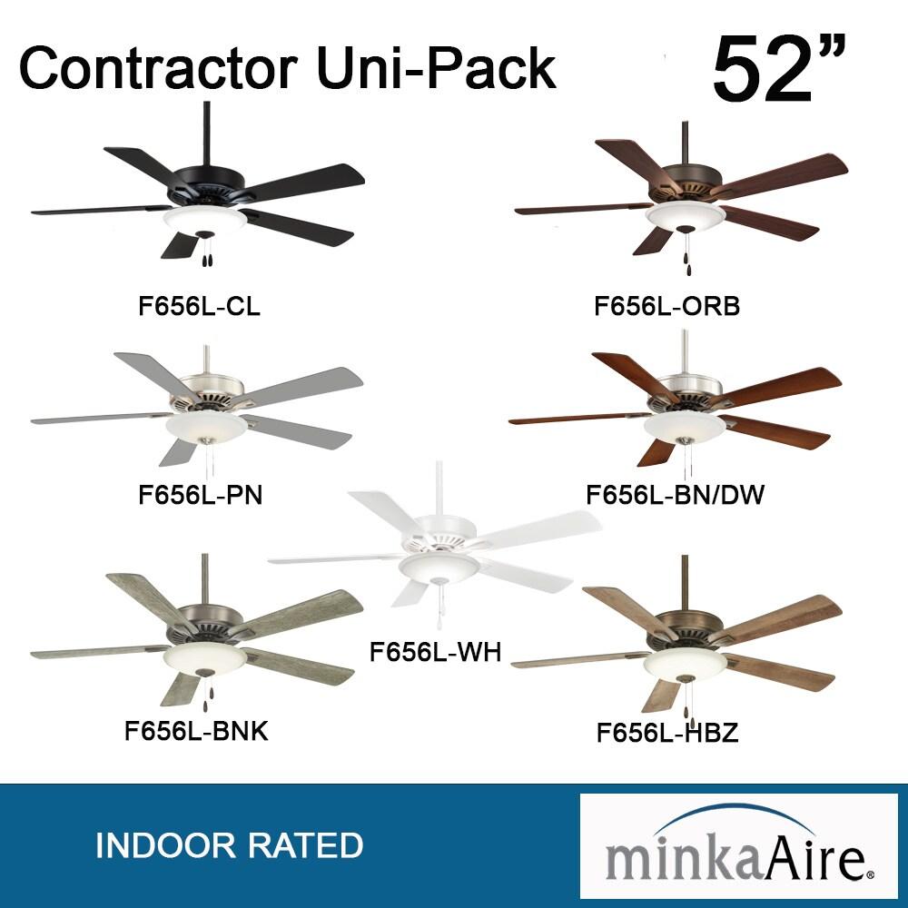 52" Minka Aire Modern Indoor Ceiling Fan with LED Light Polished Nickel White Glass Shade for Living Room Kitchen Bedroom Family