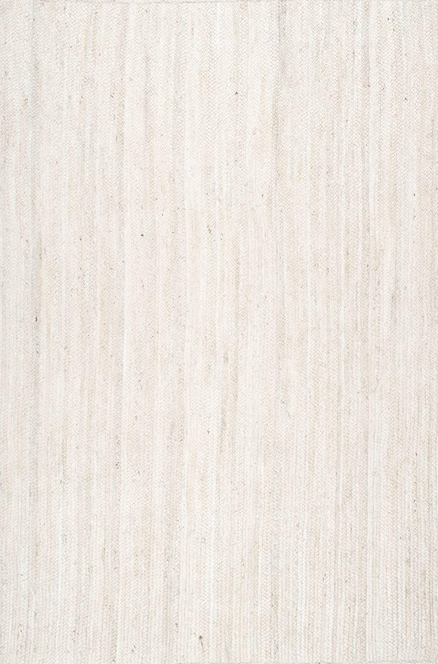 2'6"x8' Runner Hand Woven Rigo Jute Area Rug Off White - nuLOOM: Farmhouse Style, Solid Pattern, Low Pile, Indoor Use