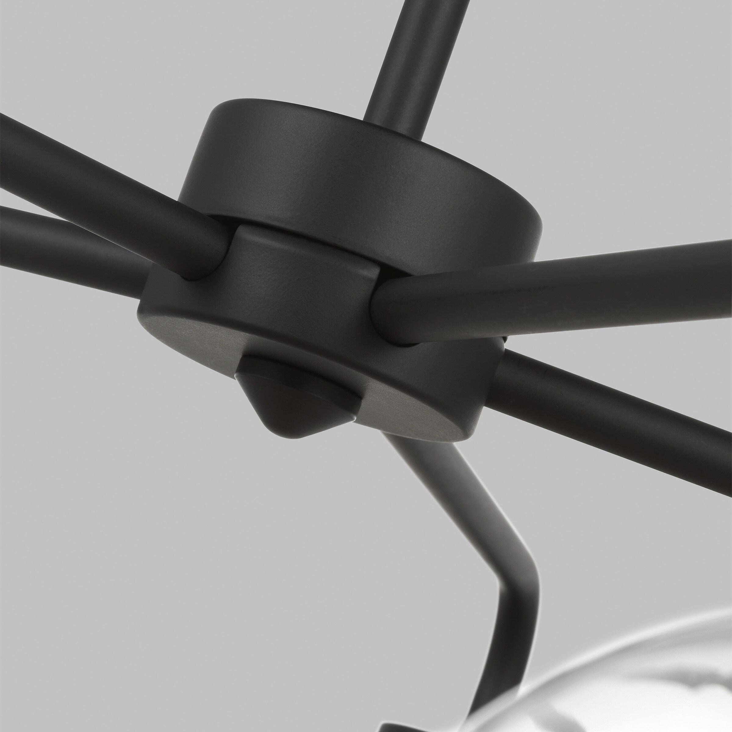 Generation Lighting Orley 5 -Light Matte Black Transitional For Use in Dining Rooms, Foyers, Living Rooms Chandelier