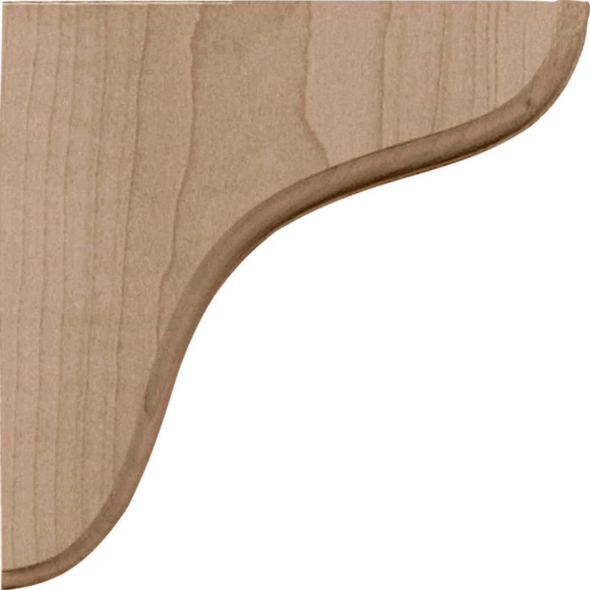 Ekena Millwork 1 3/4"W x 5 1/2"D x 5 1/2"H Eaton Wood Bracket, Alder
