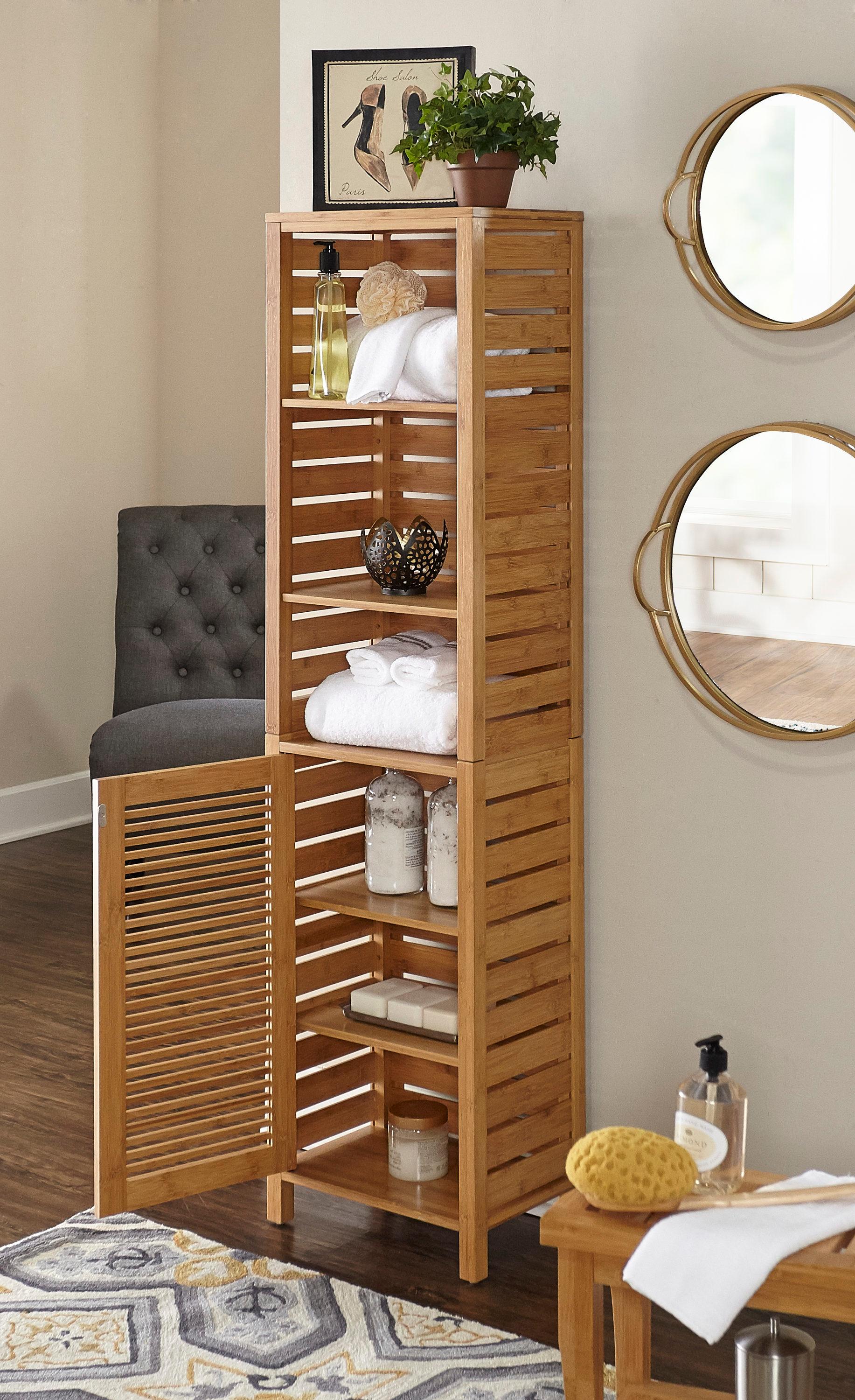 Bracken Tall Cabinet Natural - Linon