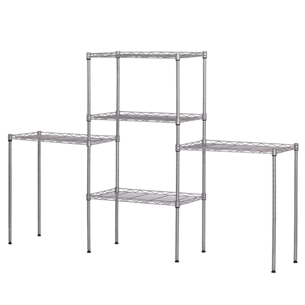 Ktaxon 60"x22"x12" Heavy Duty 5-Tier Wire Shelving Rack Adjustable Shelf Storage Silver