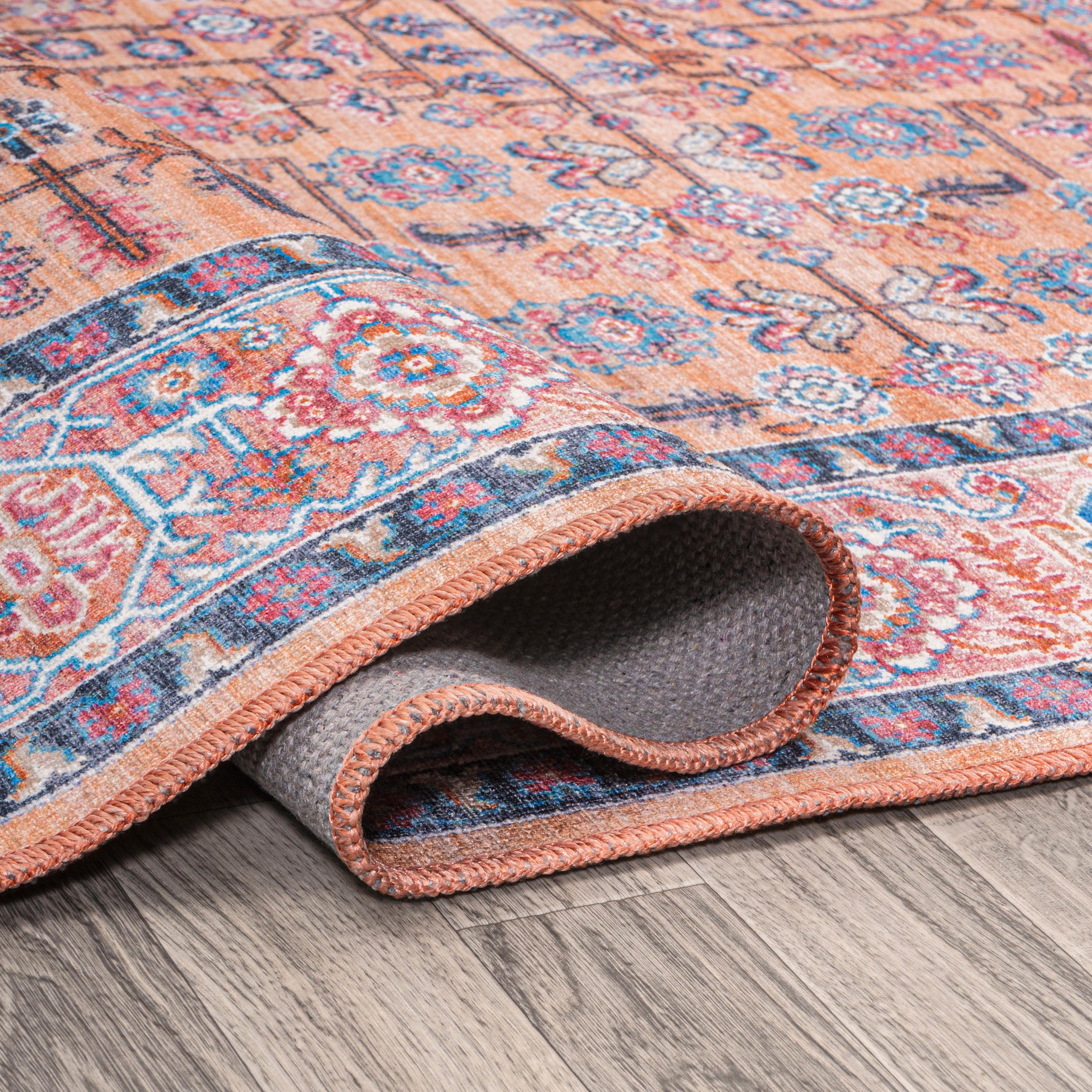 3' x 5' Kemer All-Over Persian Machine Washable Indoor/Outdoor Area Rug, Multi - JONATHAN Y