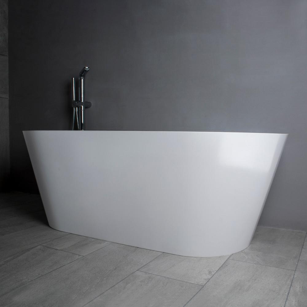 65" x 30" Freestanding Soaking Solid Surface Bathtub