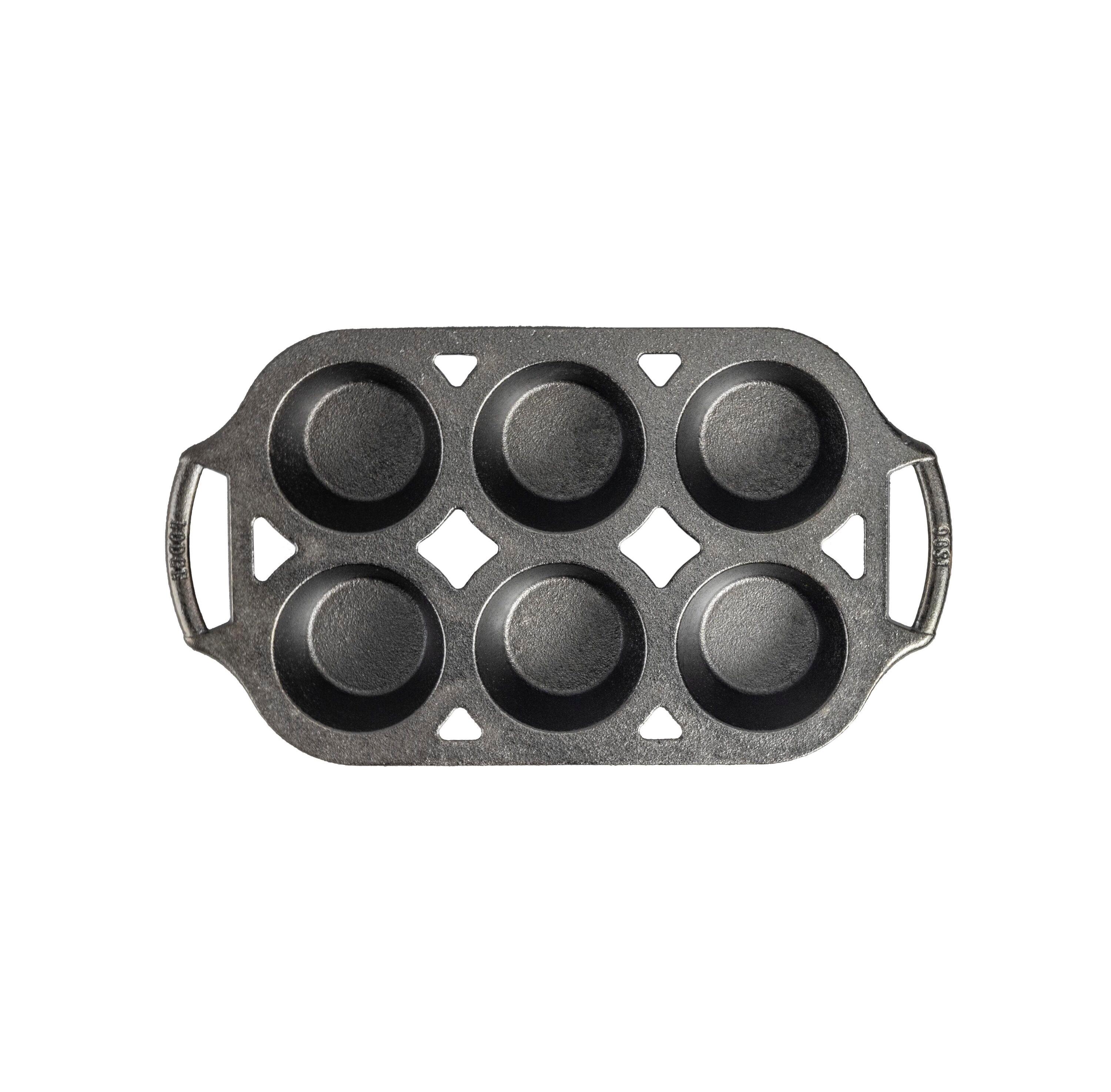 Lodge Gray Cast Iron 6-Cup Non-Stick Muffin Pan