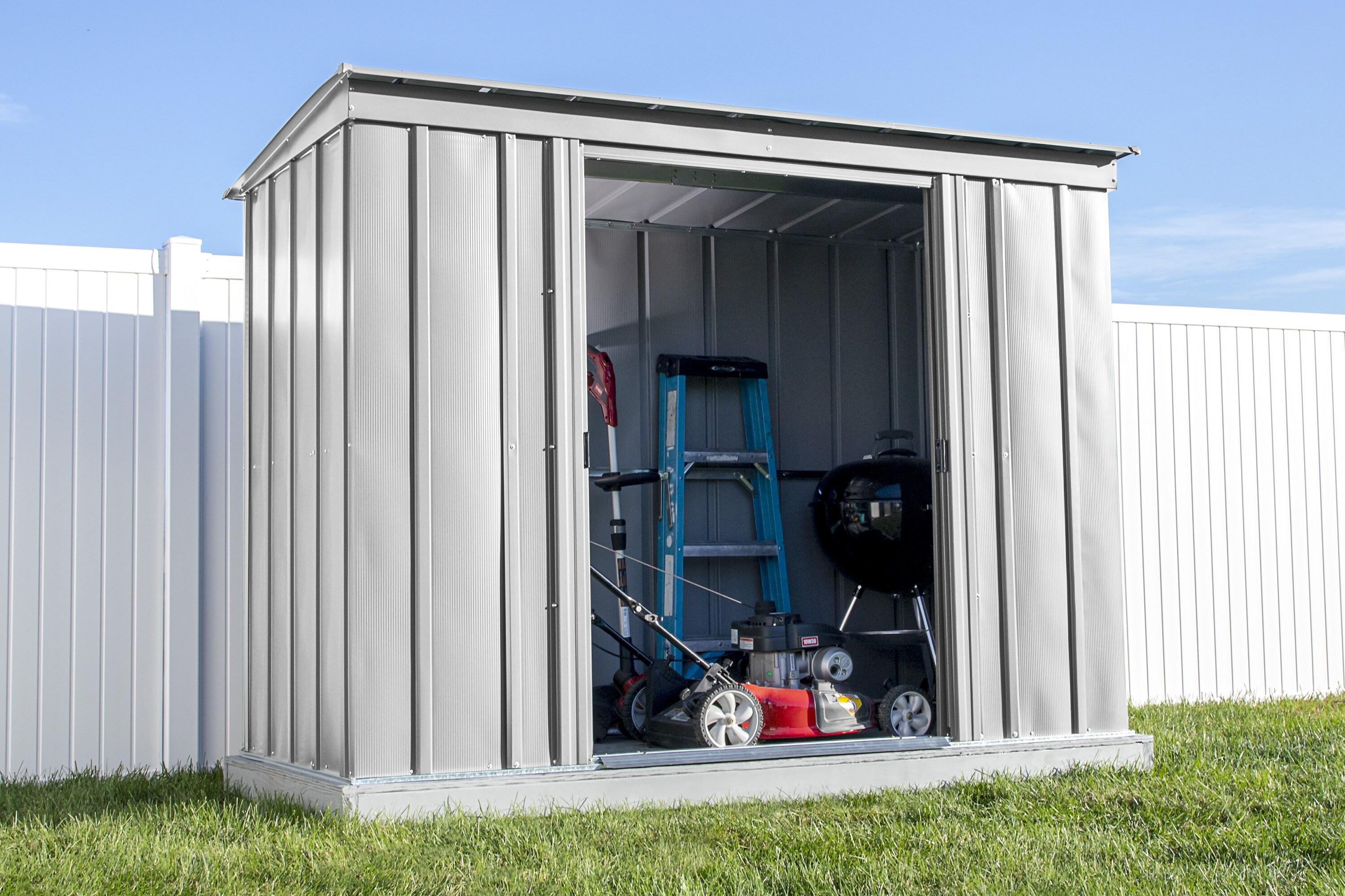 Arrow 8 ft. W x 4 ft. D Galvanized Steel Vertical Storage Shed
