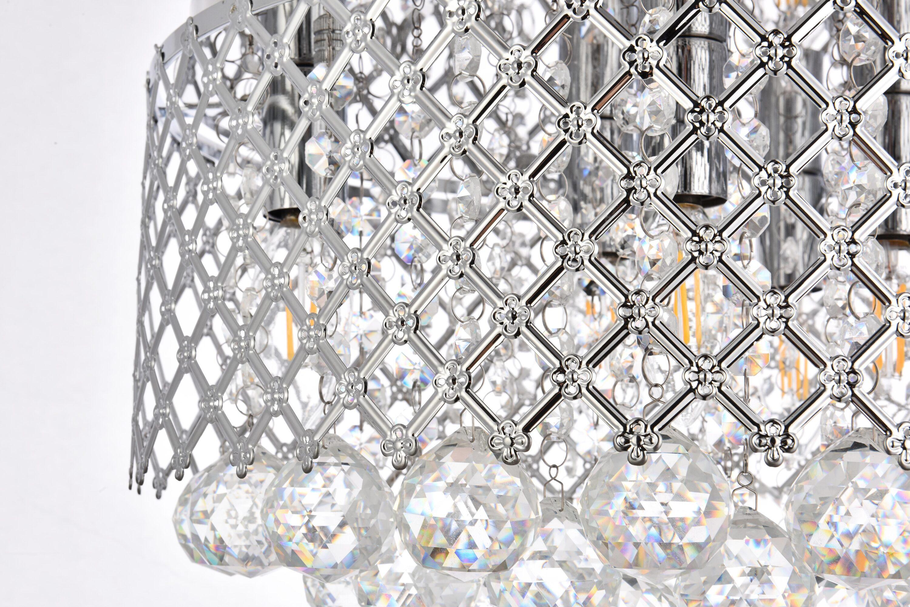 Elegant Lighting Tully 6 lights pendant in chrome