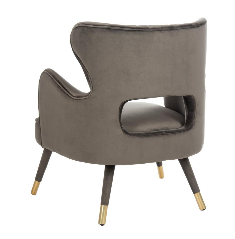 Blair Wingback Accent Chair - Shale/Gold - Safavieh