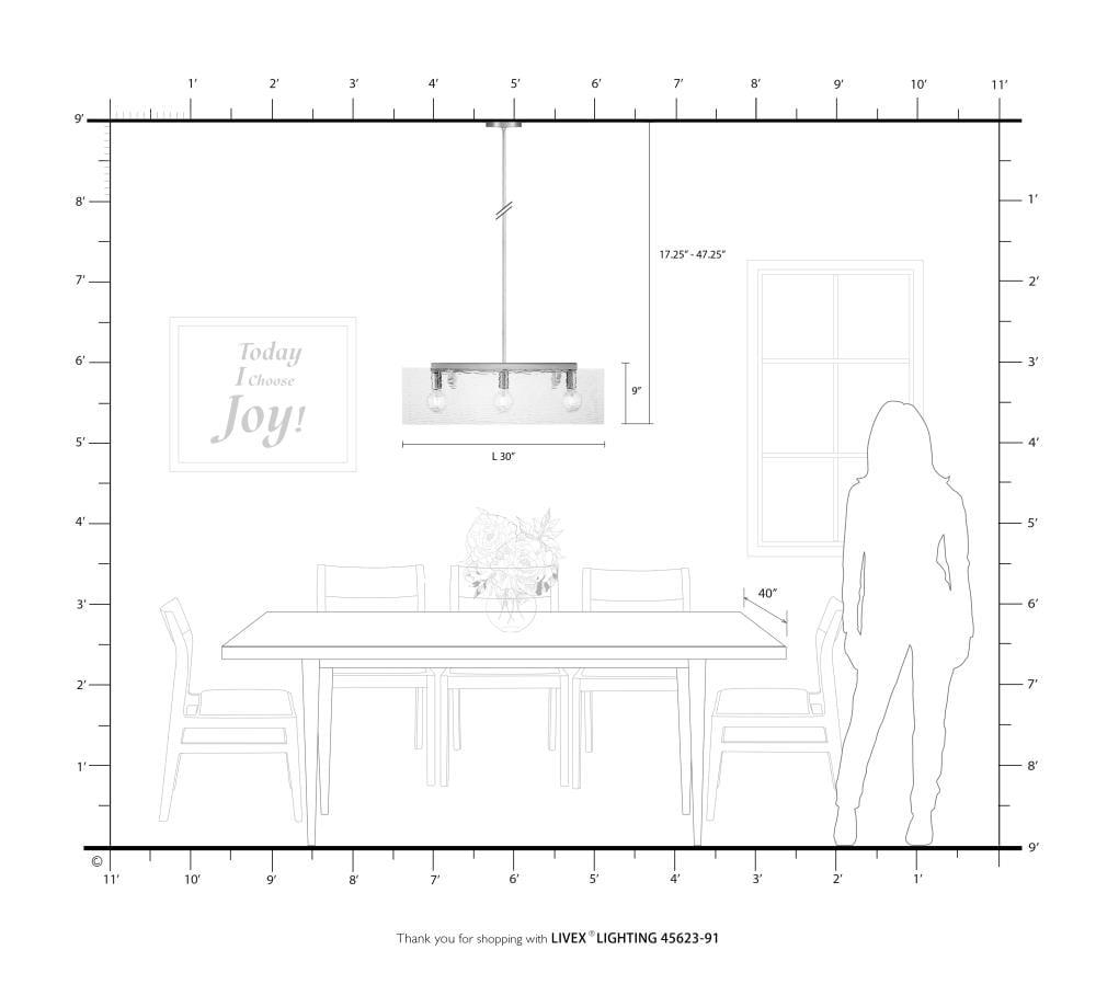 3 - Light Kitchen Island Classic / Traditional Chandelier