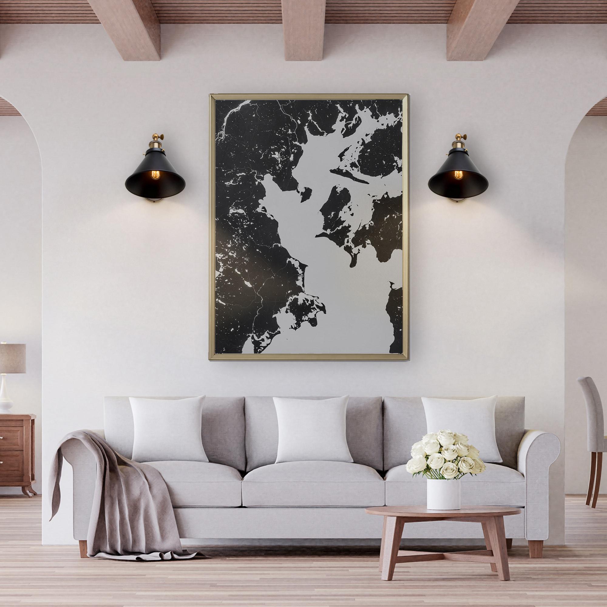 7.3-in W 1-Light Black Modern/Contemporary LED Wall Sconce for Dressing Room, Powder Room