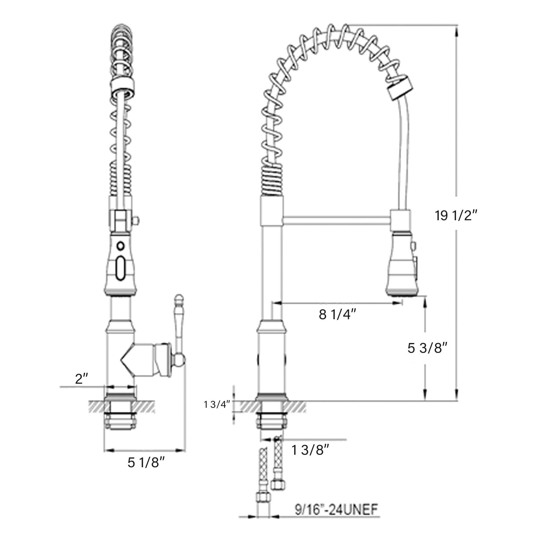 33" x 22" Drop-In Kitchen Sink with Faucet