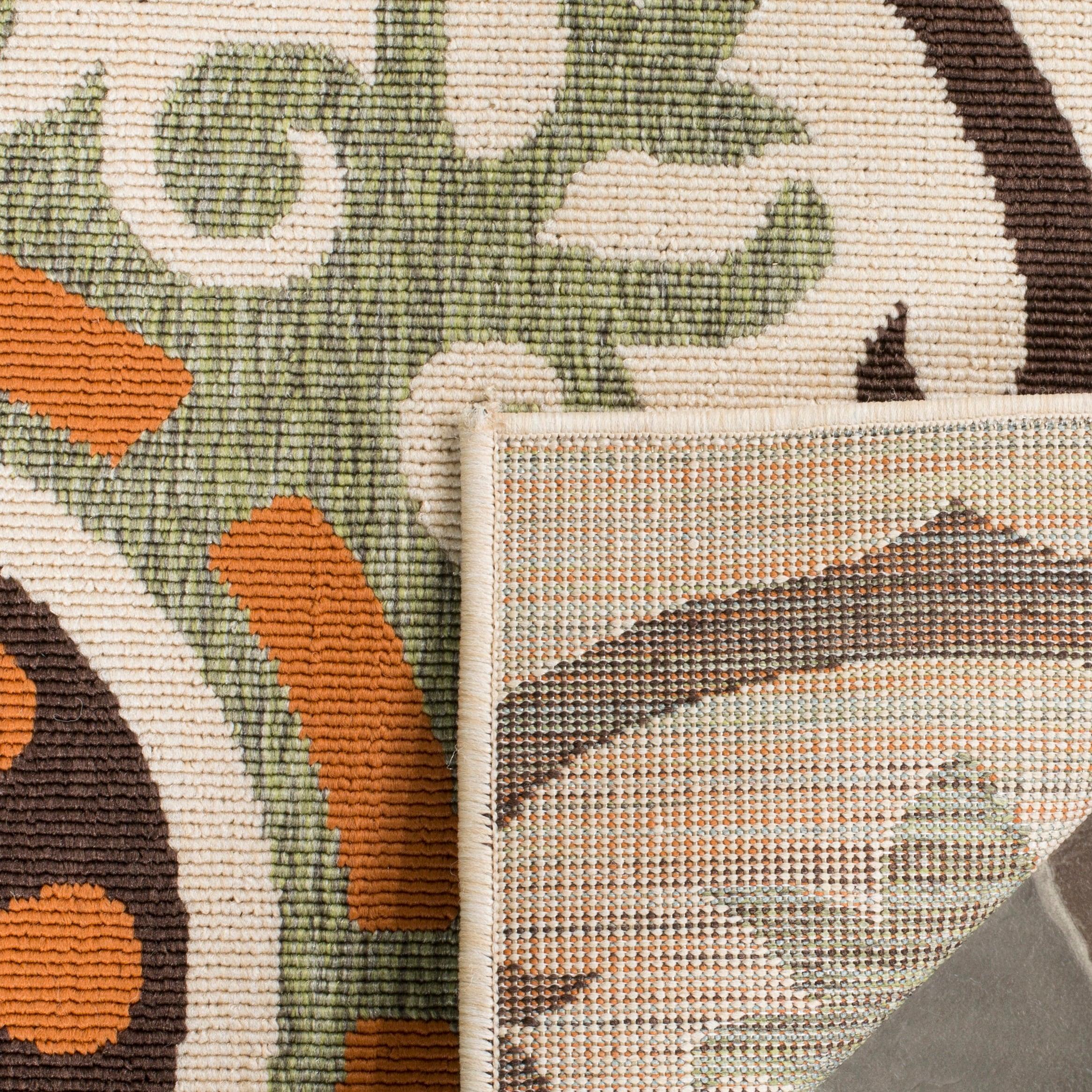 Veranda VER002 Power Loomed Indoor/Outdoor Area Rug - Cream/Terracotta - 8'x11' - Safavieh.