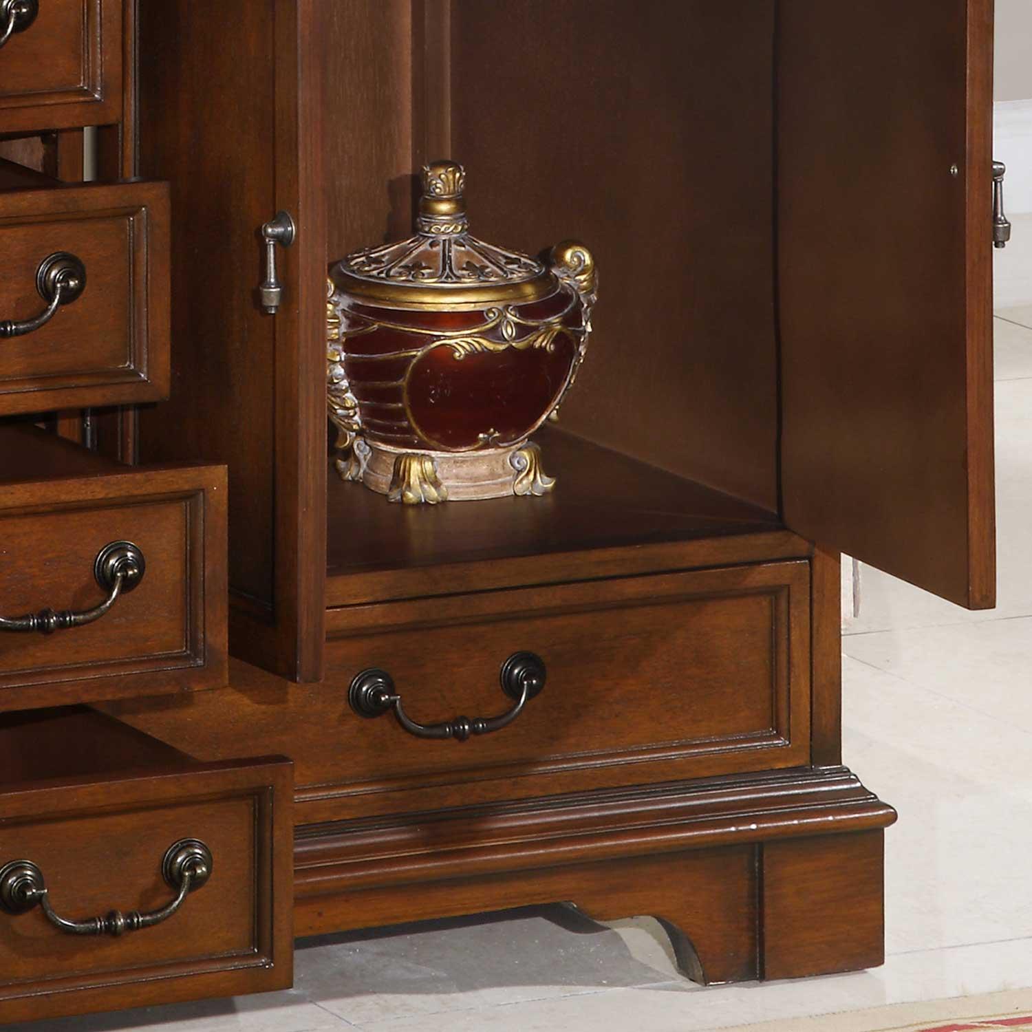 Silkroad Exclusive Transitional Baltic Brown Granite Bathroom Vanity- Single Sink - 36 in. Wide