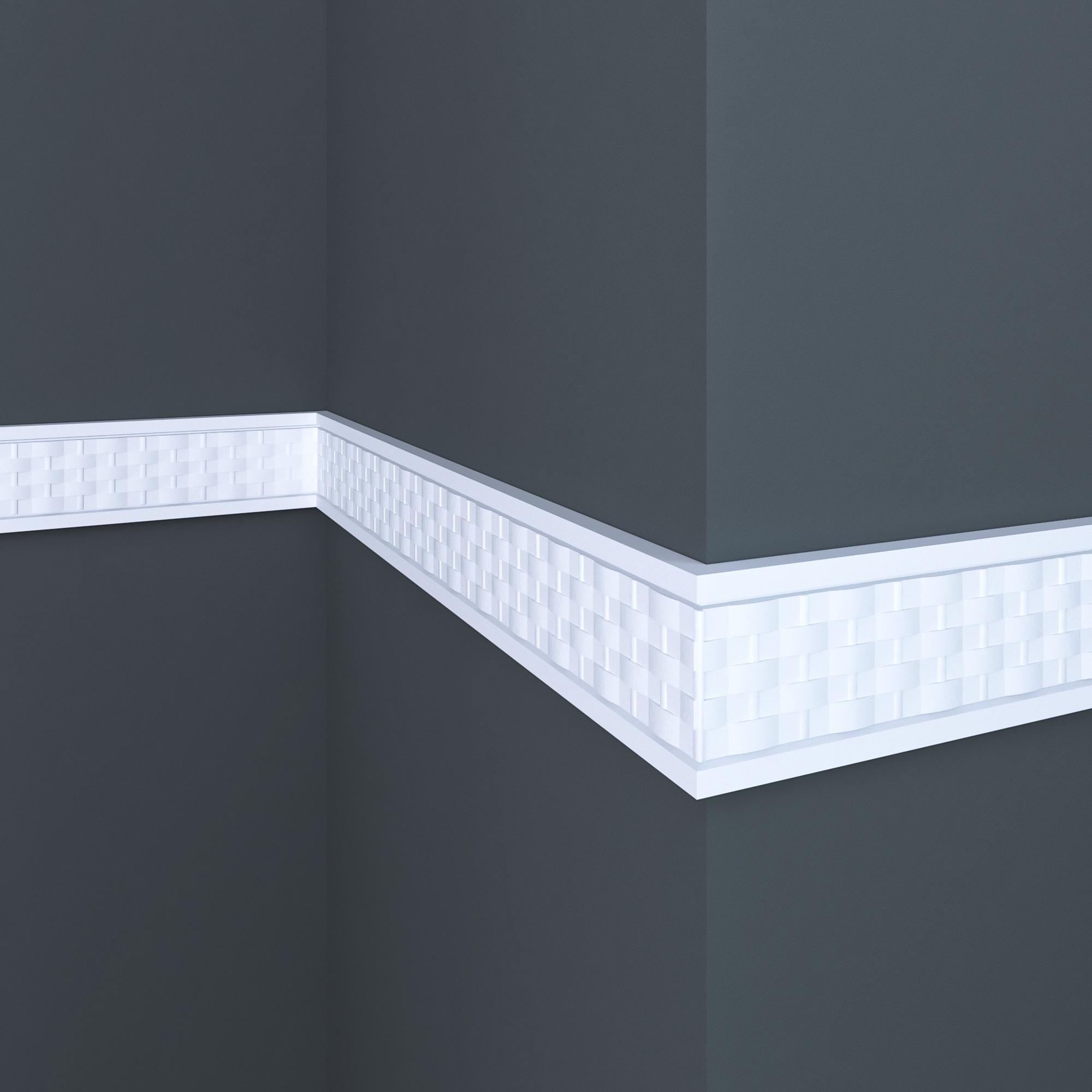 Ornamental Mouldings 47.5" x 2.5" x 0.34" Chair Rail