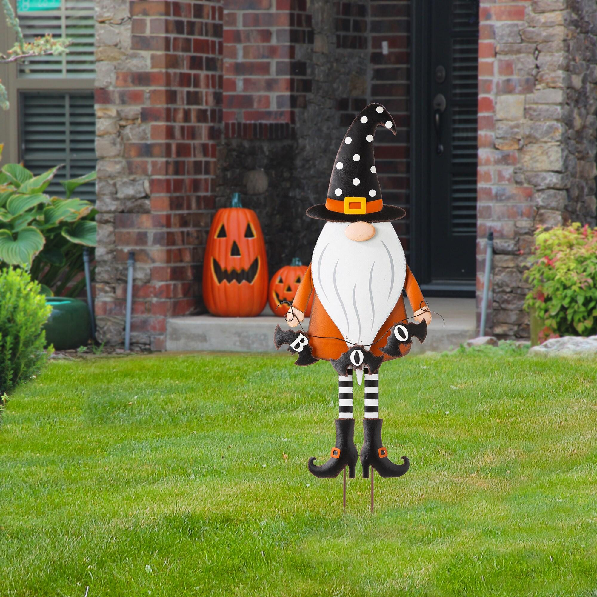 Jetlink Crafts Halloween Gnome Metal Yard Stake