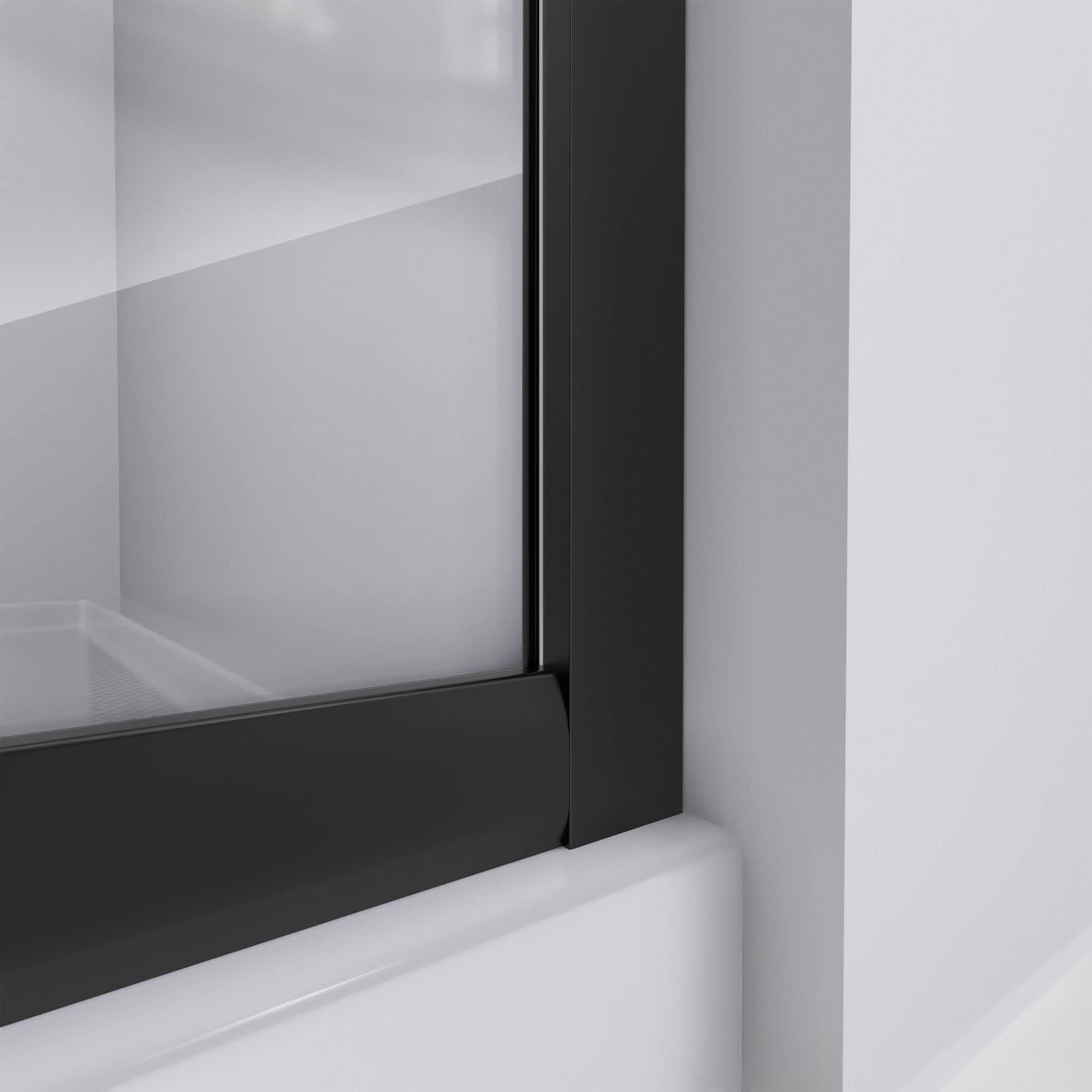 Prime 33" W x 33" D x 74.75" H Semi-Frameless Sliding Shower Enclosure with Base Included
