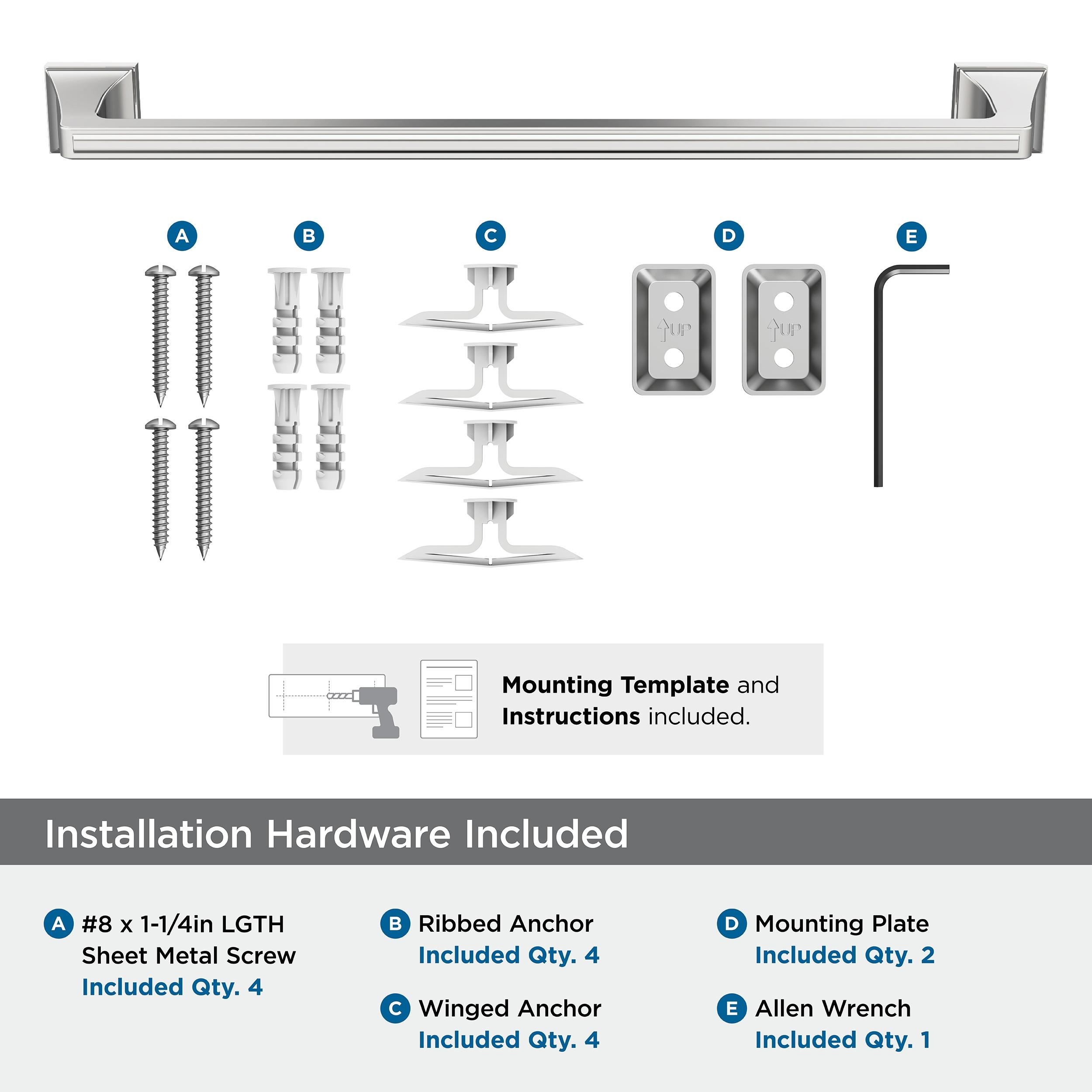 Amerock Mulholland Chrome 18 inch (457mm) Towel Bar