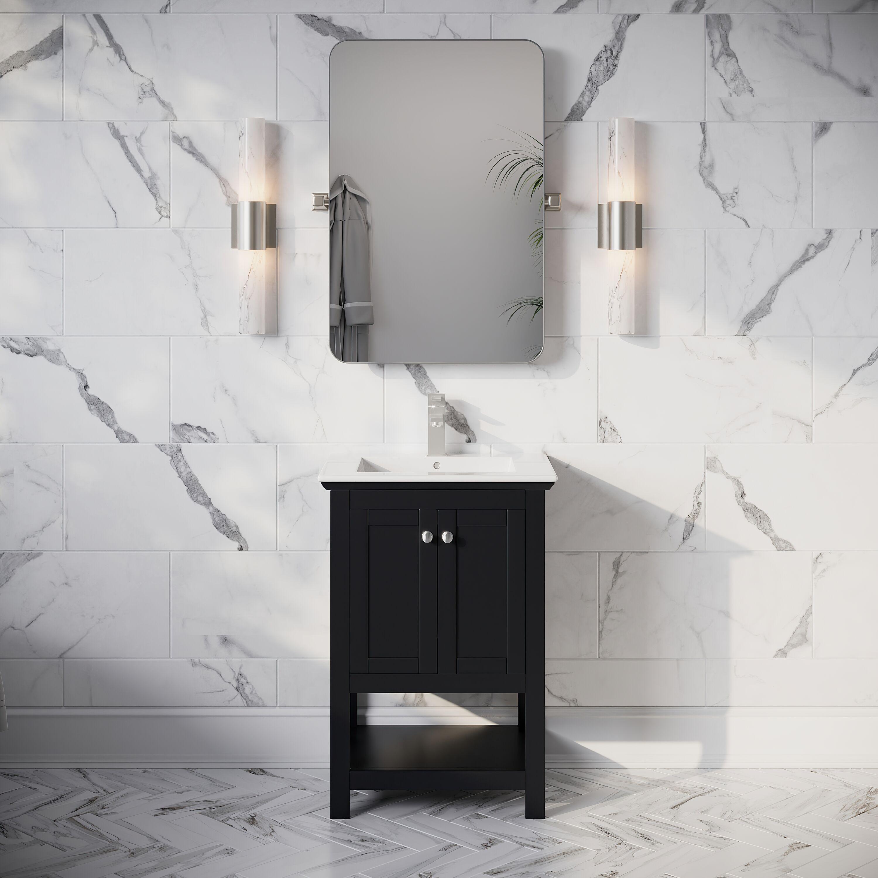 Manchester 24" Freestanding Single Sink Bathroom Vanity with Integrated Sink (Faucet Not Included)