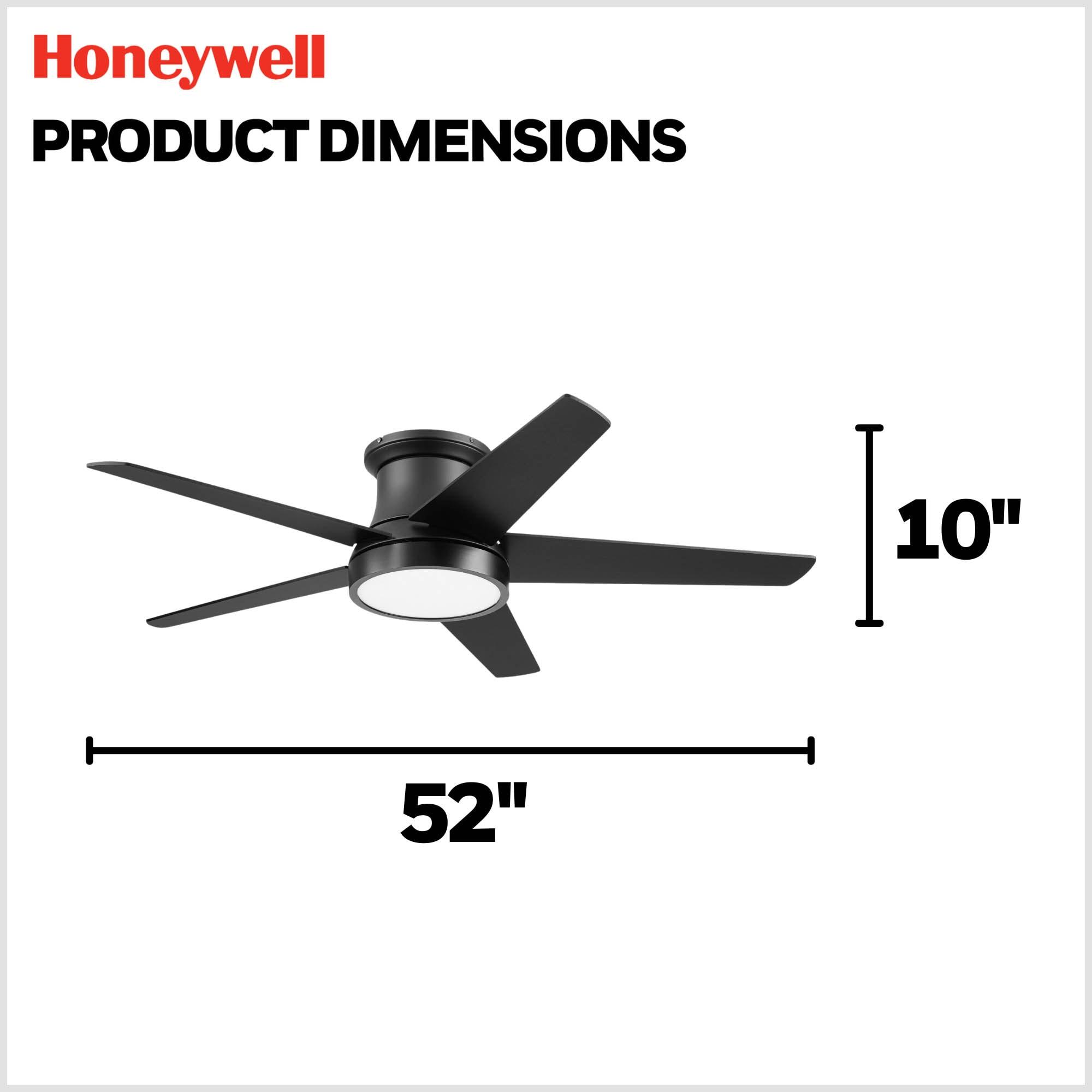 Honeywell Tynesdale 52" Contemporary Five Blade Ceiling Fan with Color Changing Light, Remote Control
