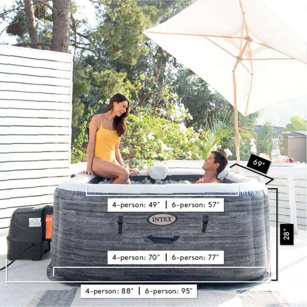 Intex Intex PureSpa Plus Inflatable Square Hot Tub w/ AirJets