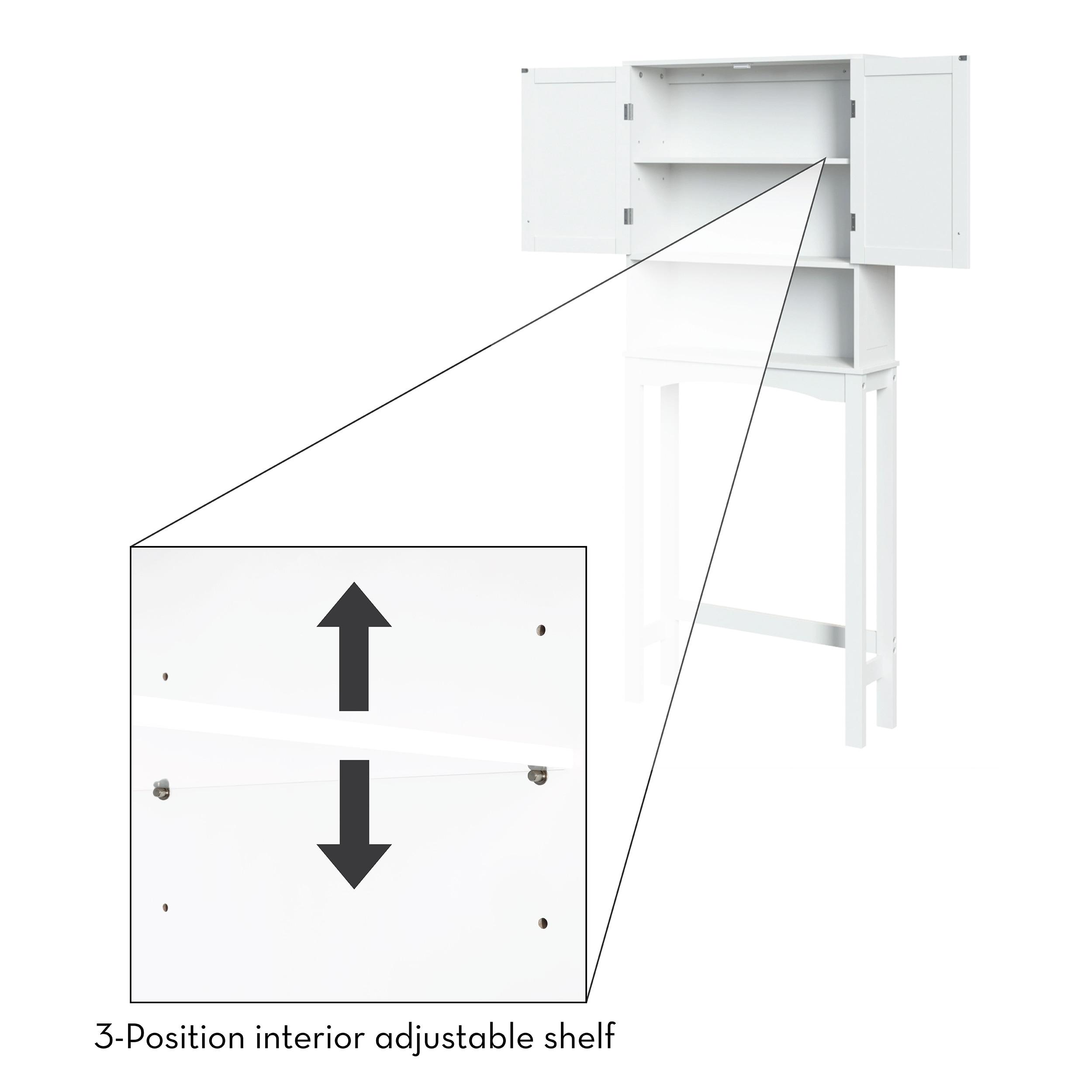 RiverRidge Ashland Over the Toilet Bathroom Spacesaver Wall Medicine Storage Cabinet with Adjustable Shelf