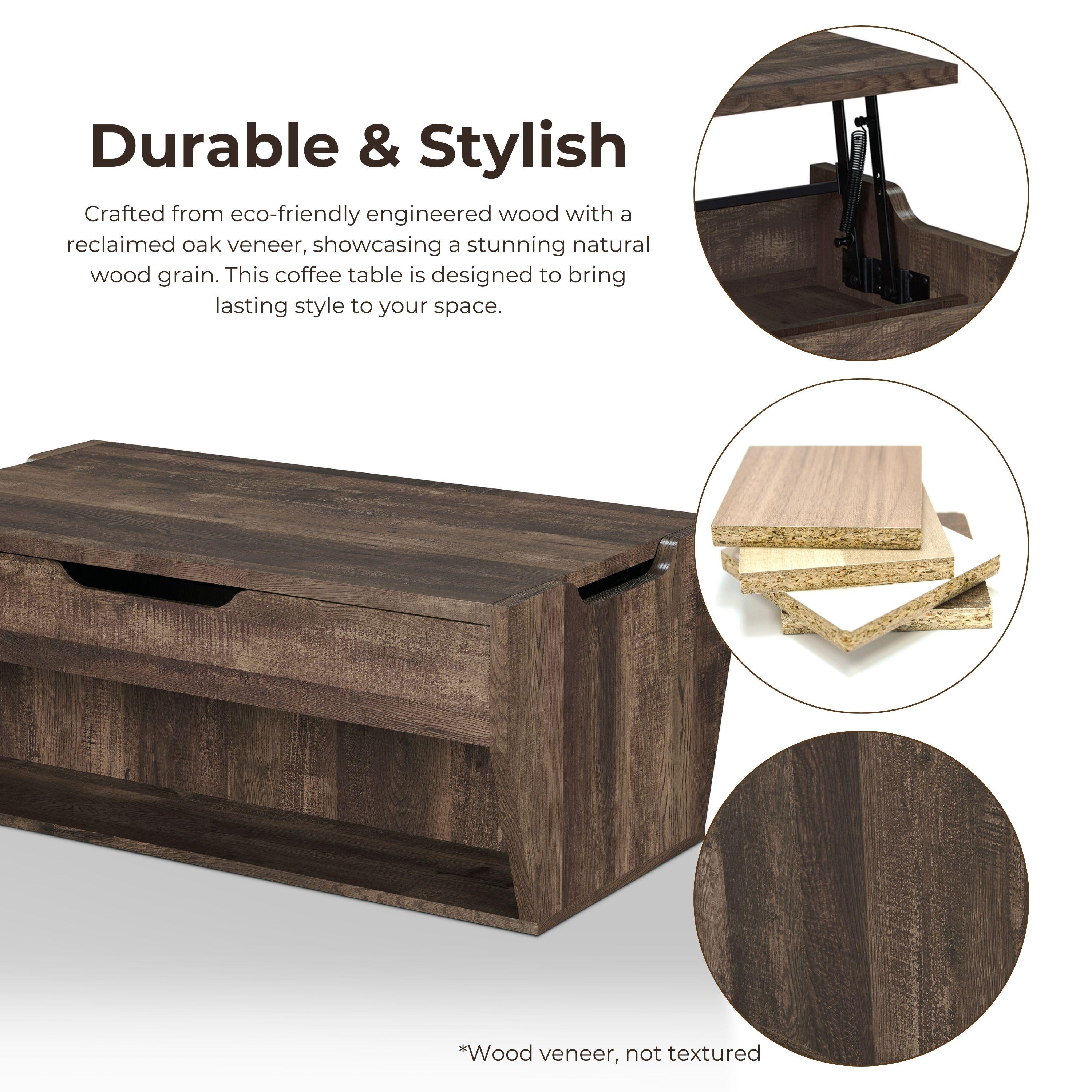Furniture of America Rere Rustic 41-inch Wood Lift-top Coffee Table by  Reclaimed Oak Reclaimed,Oak Finish