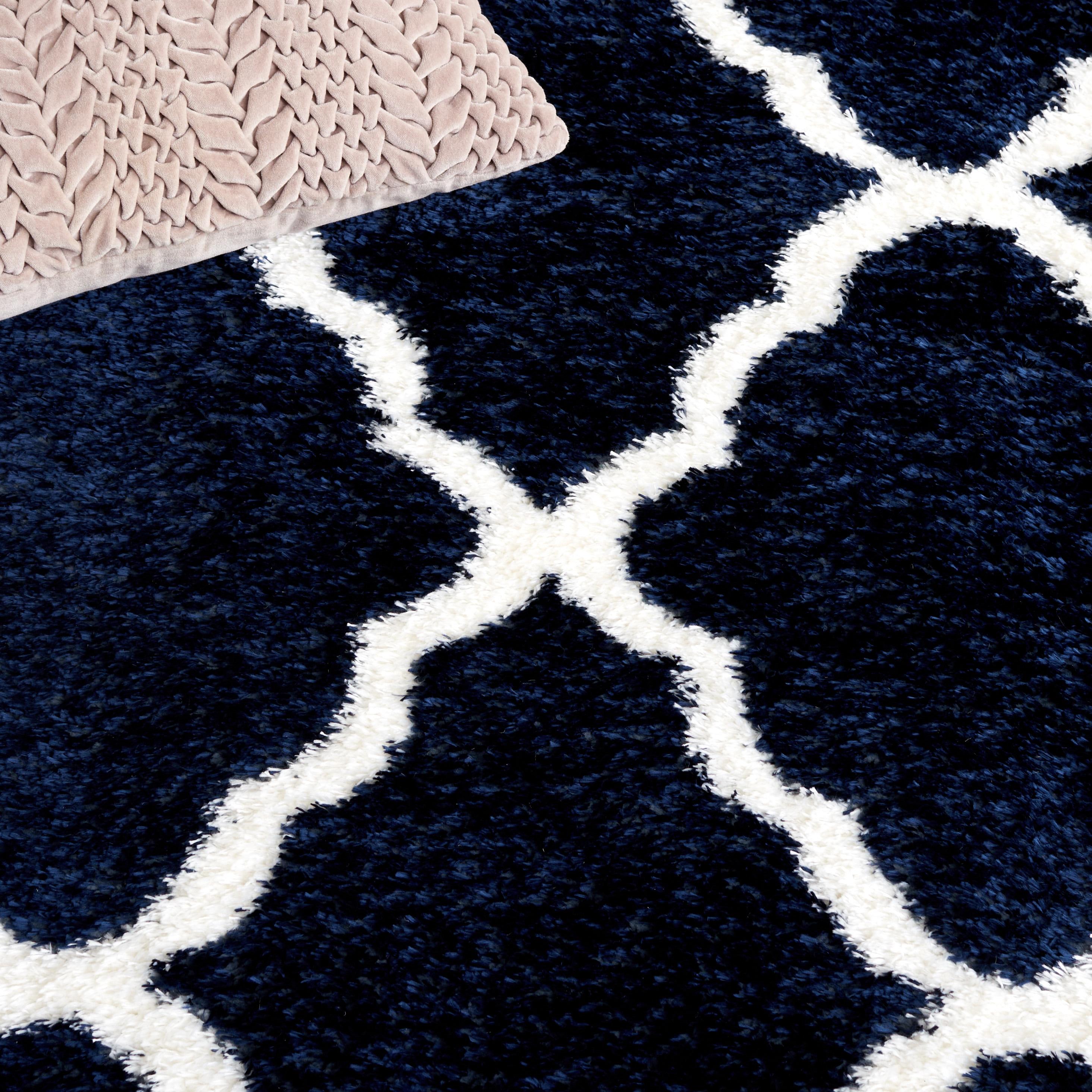 Rosdorf Park Danesha Tahoe Shag Performance Geometric Rug
