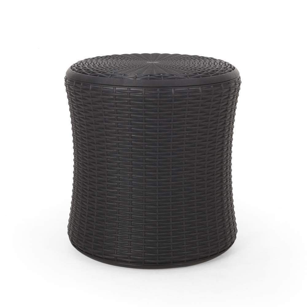 Olivo Patio Faux Wicker Patio Table - Dark Gray - Christopher Knight Home