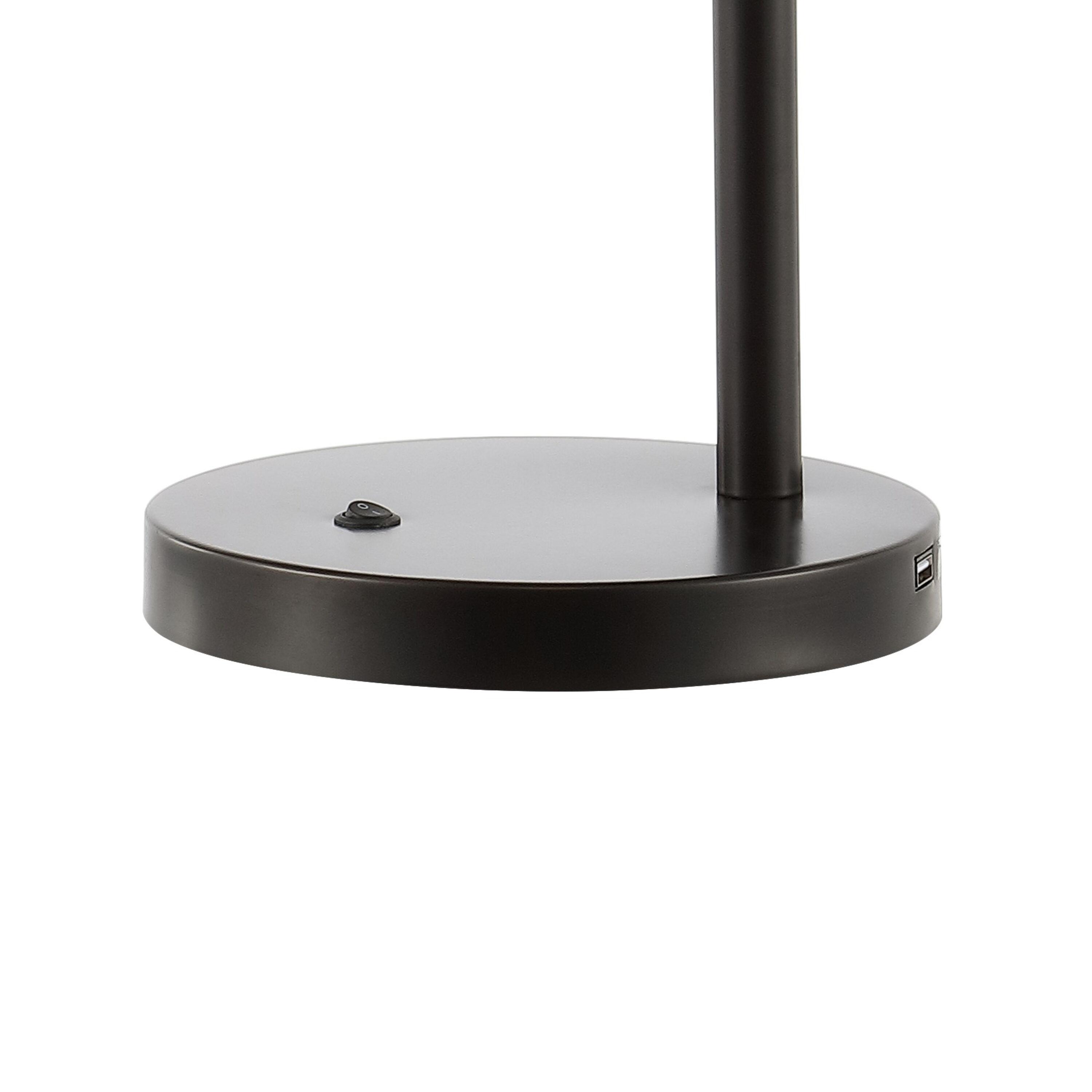 Troy 24 in. Classic Contemporary Iron LED Task Lamp with USB Charging Port, Oil Rubbed Bronze