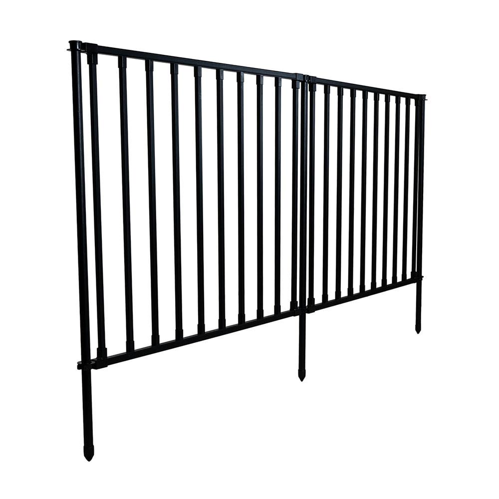 35in H x 42in W (2 Panels) No Dig Zippity Zurich Fence Kit, Poly-Steel Black Metal Garden Fence for Dogs, 3ft High Yard and Garden Fencing Solution, Temporary Dog Fence Panels for Outdoor Use, ZP19079