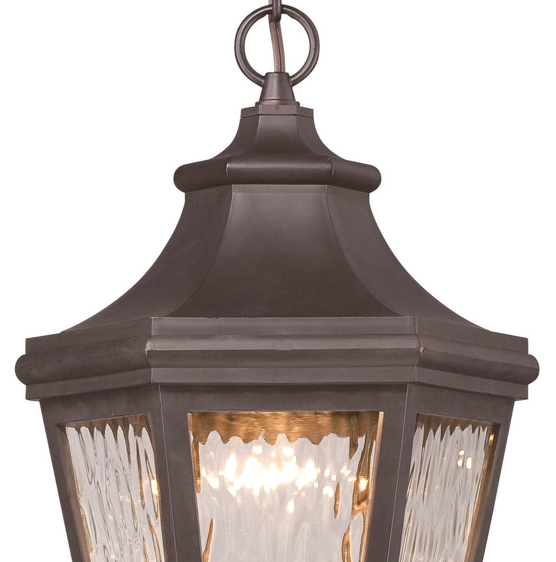 Minka Lavery Hanford Pointe Oil Rubbed Bronze 1 Light Outdoor LED Chain Hung Lantern by