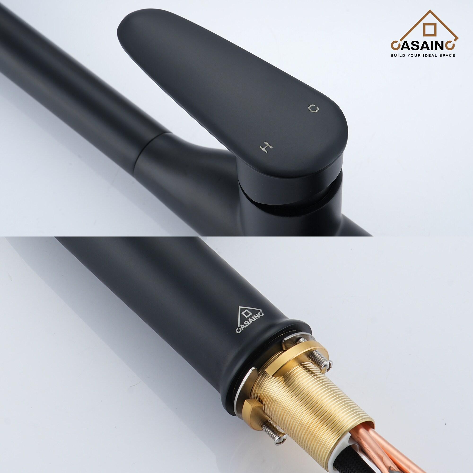 CASAINC Single-Handle Pull-Down Kitchen Faucet Single Hole Faucet