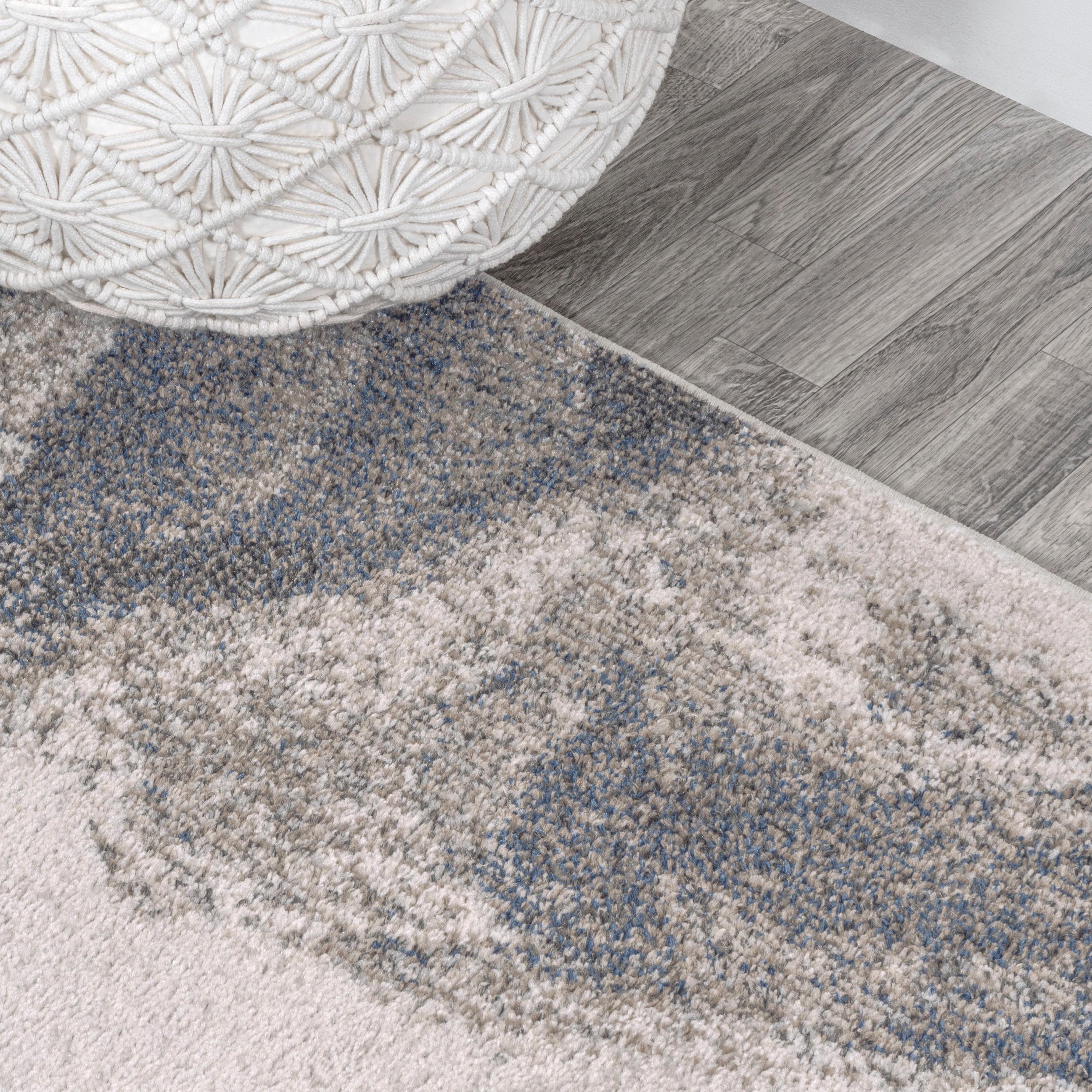 3' x 5' Petalo Abstract Two-Tone Modern Area Rug, Gray/Cream - JONATHAN Y