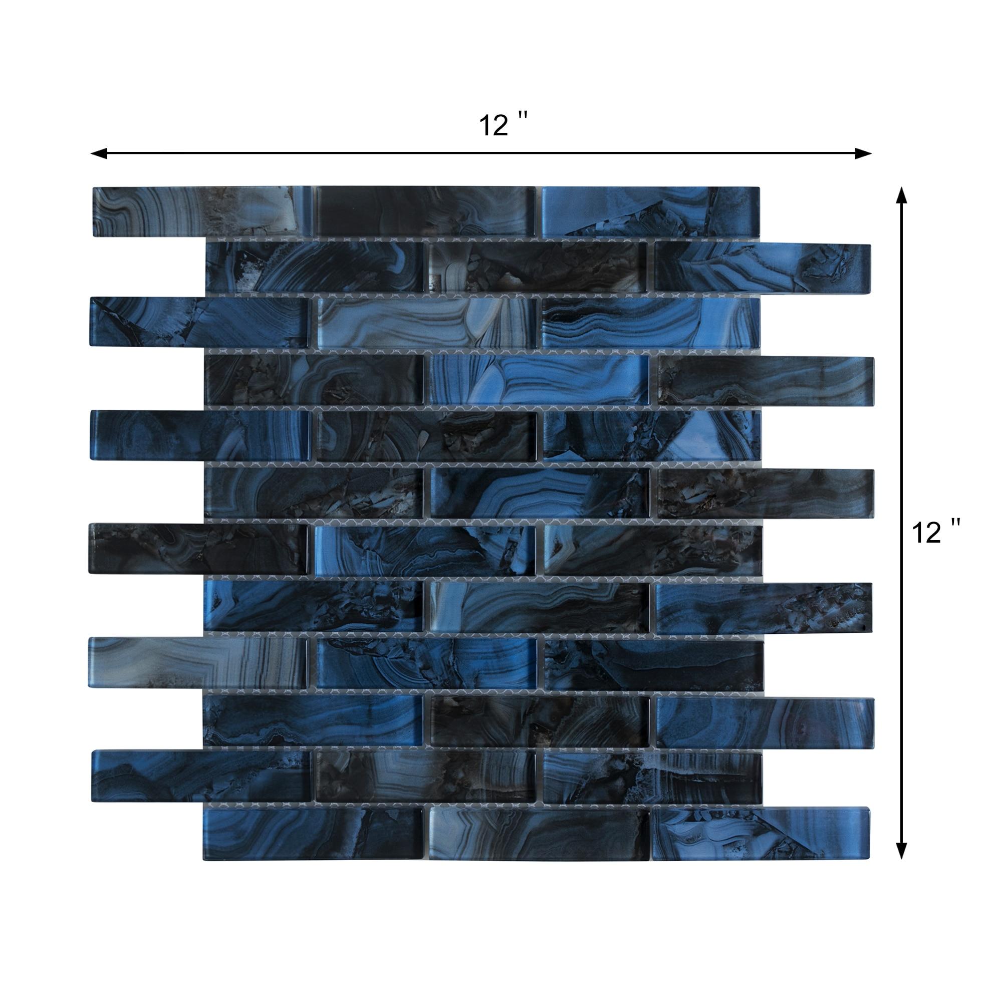 Impressions 1" x 4" Straight Edge Glass Mosaic Tile