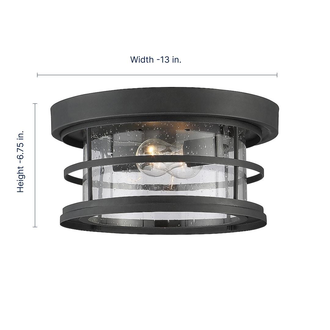 Savoy House Barrett 2 - Light Flush Mount in  Black