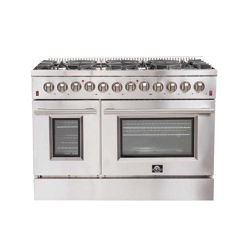 Forno FFSGS615648 48 inch Stainless Galiano Freestanding Double Pro Gas Range