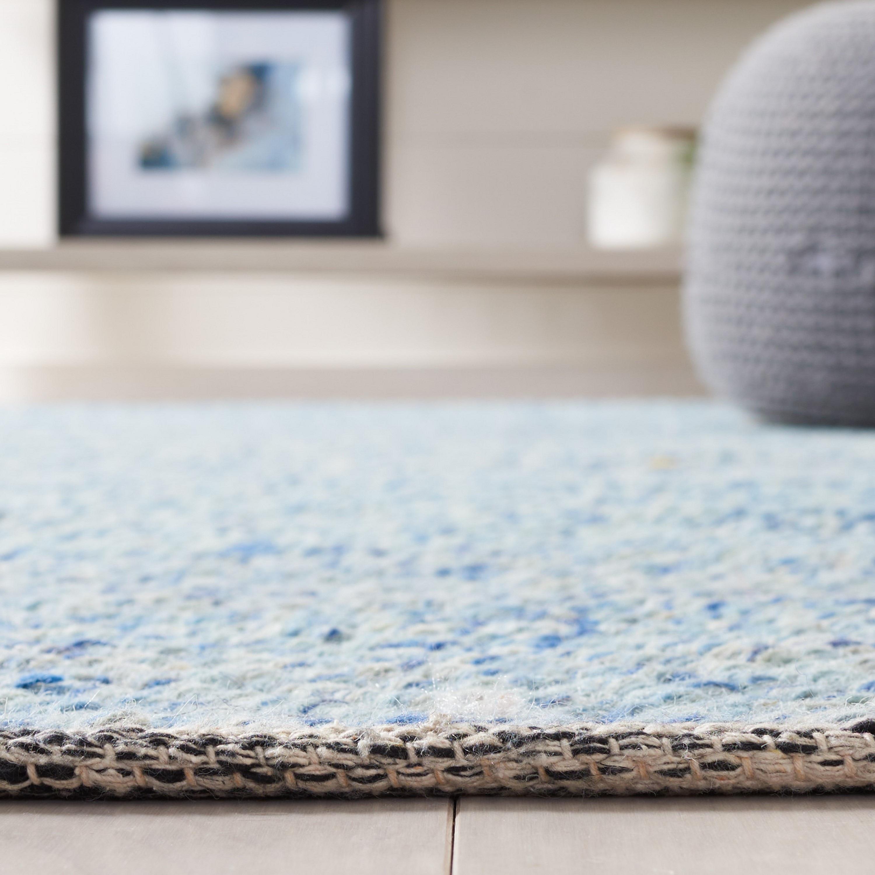 SAFAVIEH Natura Eanna Geometric Wool Area Rug, Blue, 9' x 12'