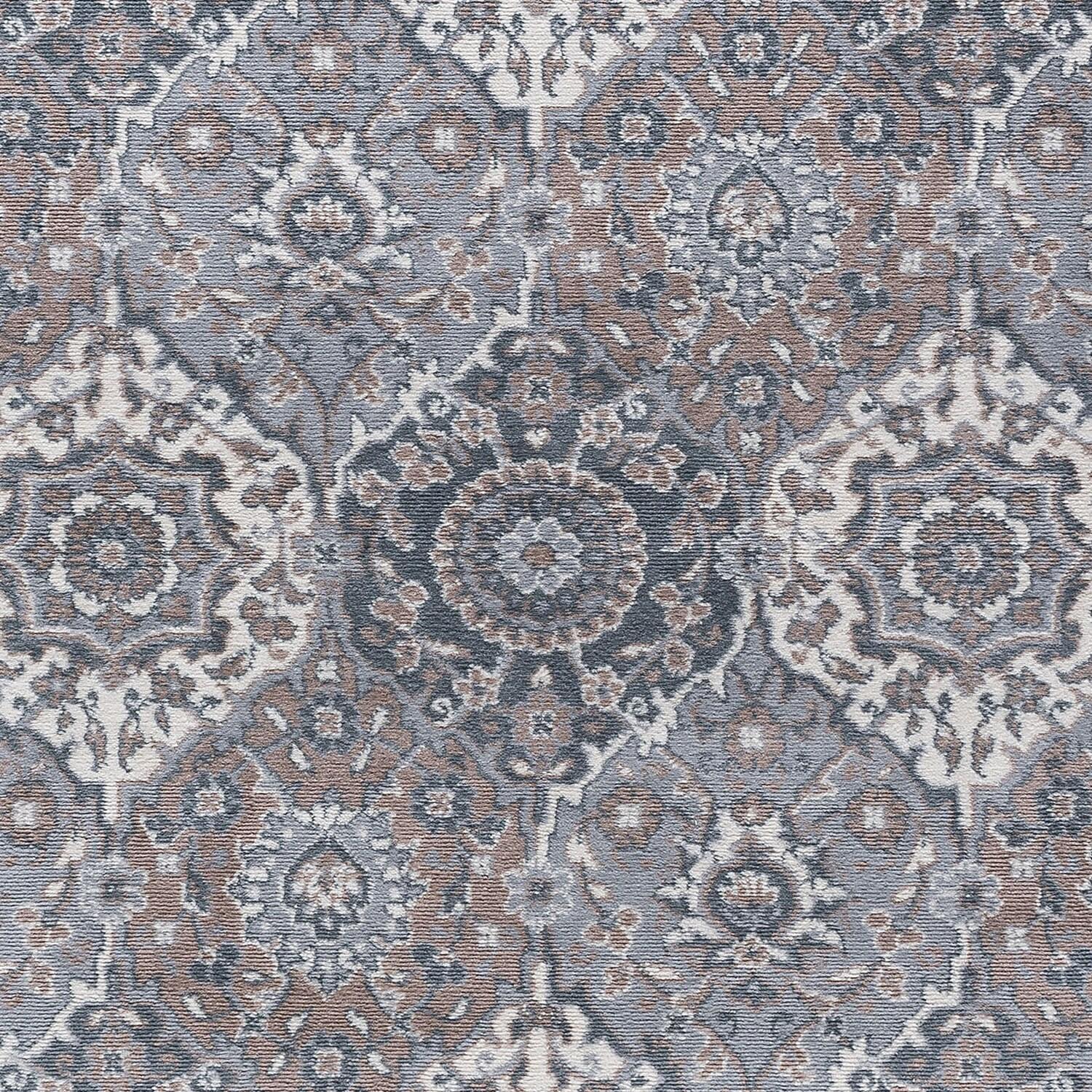 Tayse Madison Area Rug MDN3609 Traditional Gray Garland Repeat 2' x 3' Rectangle