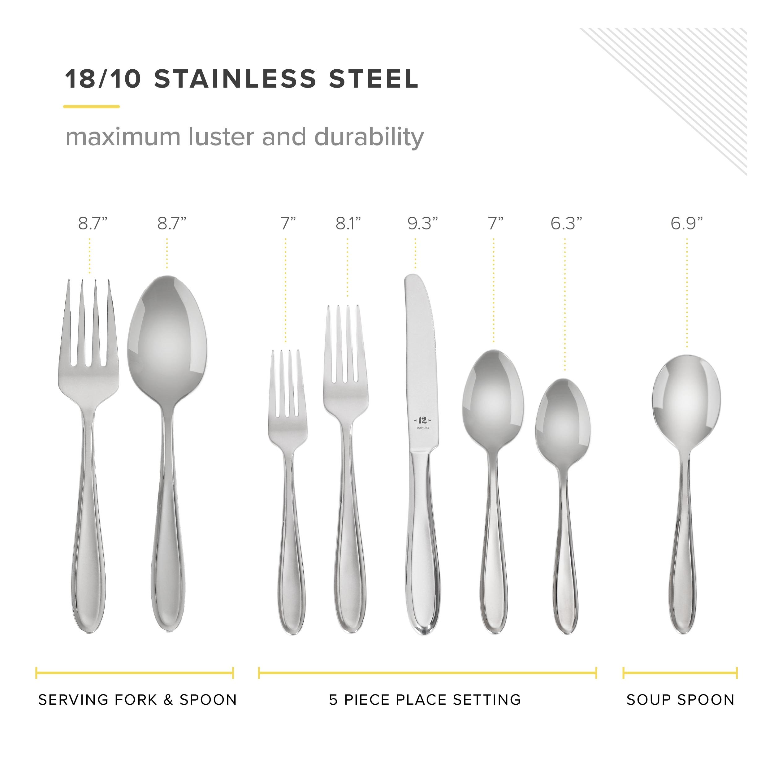 TABLE 12 Stainless Steel Flatware Set - Service for 4