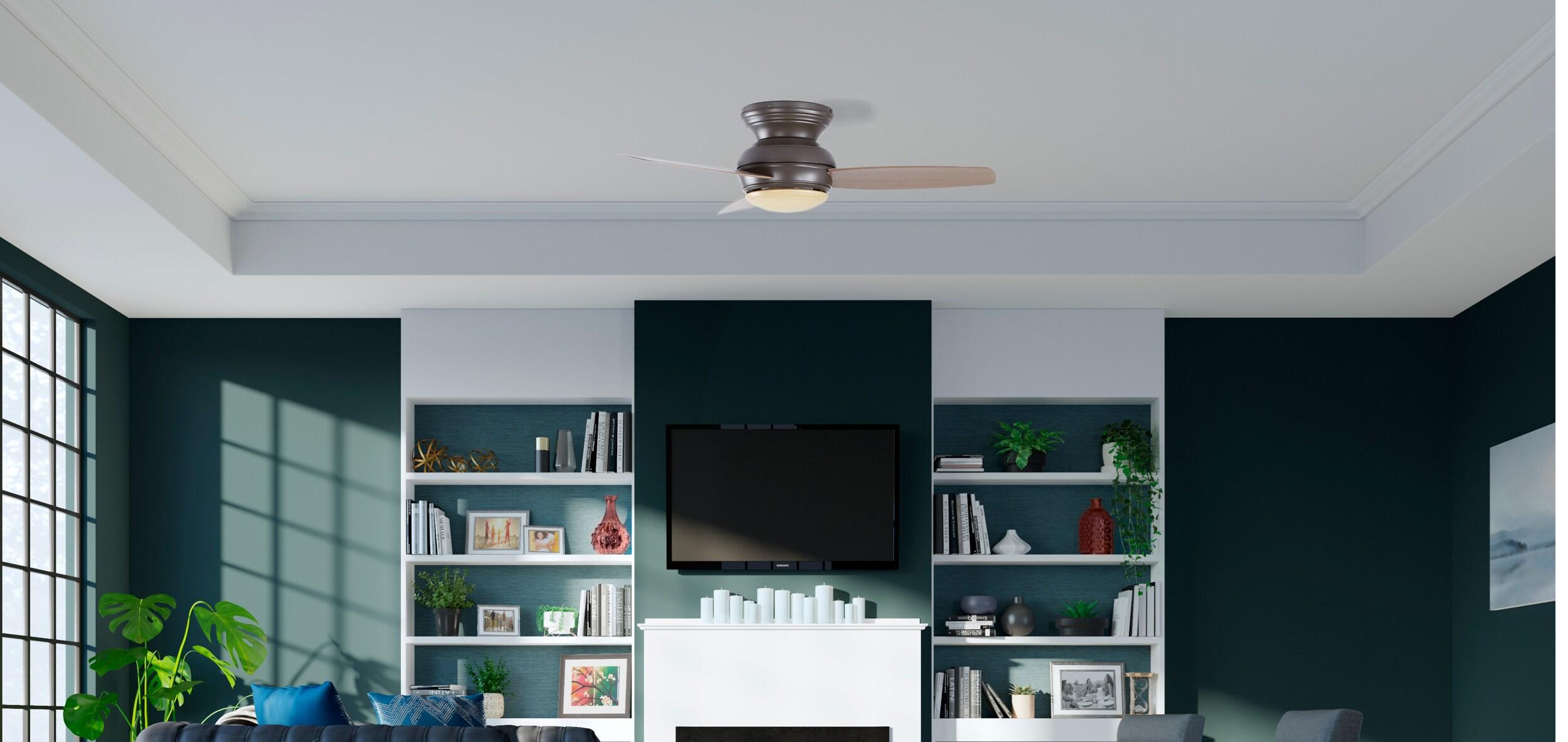 44" Concept II 3 - Blade Outdoor LED Propeller Ceiling Fan with Wall Control and Light Kit Included