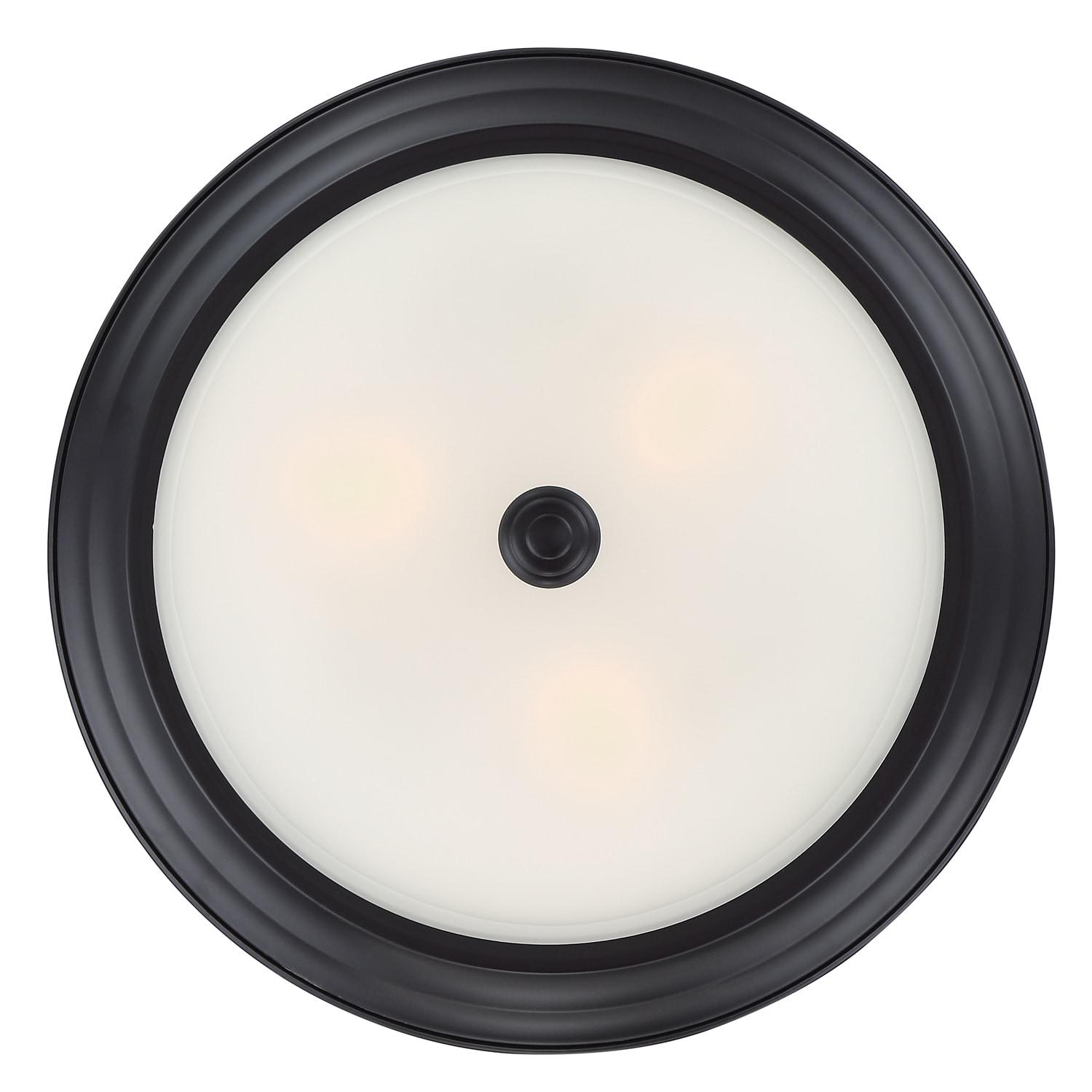 1257M-ORB-W-Designers Fountain-13 Inch 2 Light Flush Mount-Oil Rubbed Bronze Finish-Etched Glass Color