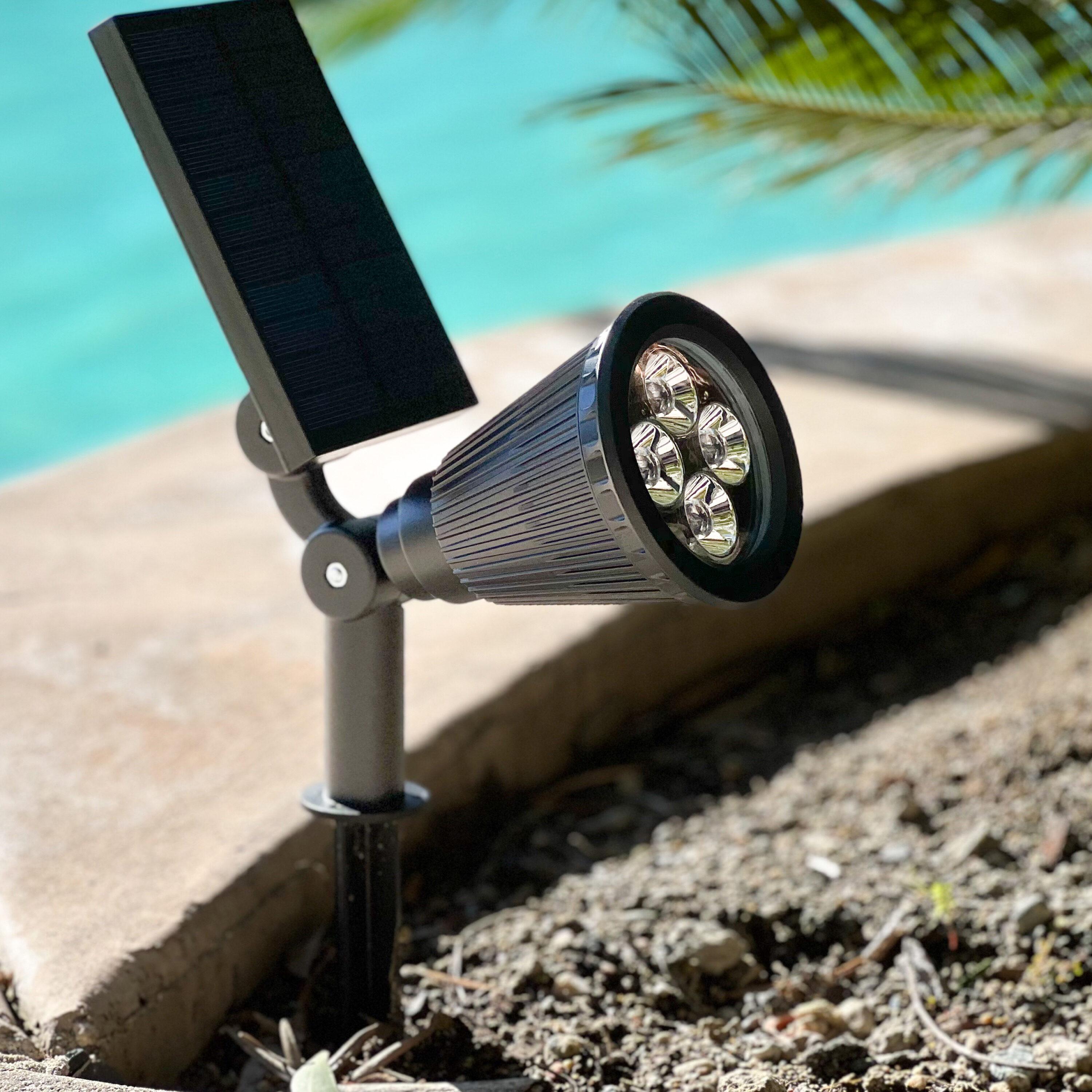 Outdoor Solar Adjustable Landscape LED Spot Lights (Set of 2)