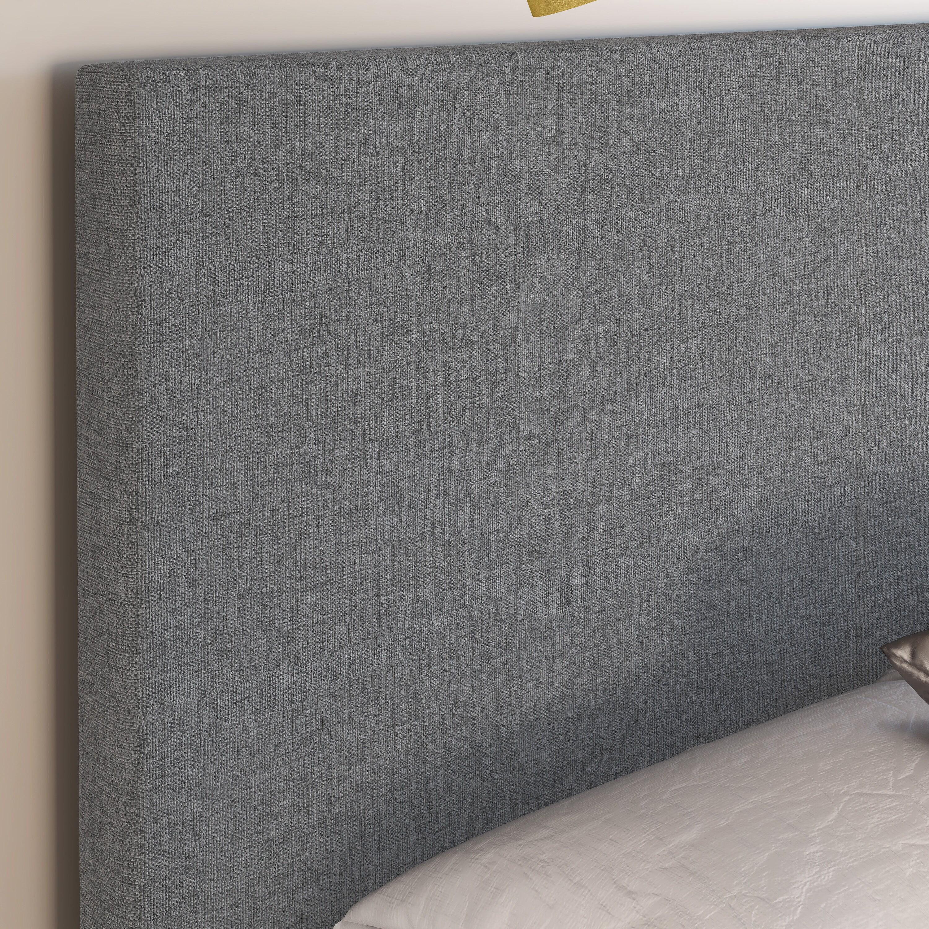 Boyd Sleep MIL898TW Mateo Linen Upholstered Platform Bed
