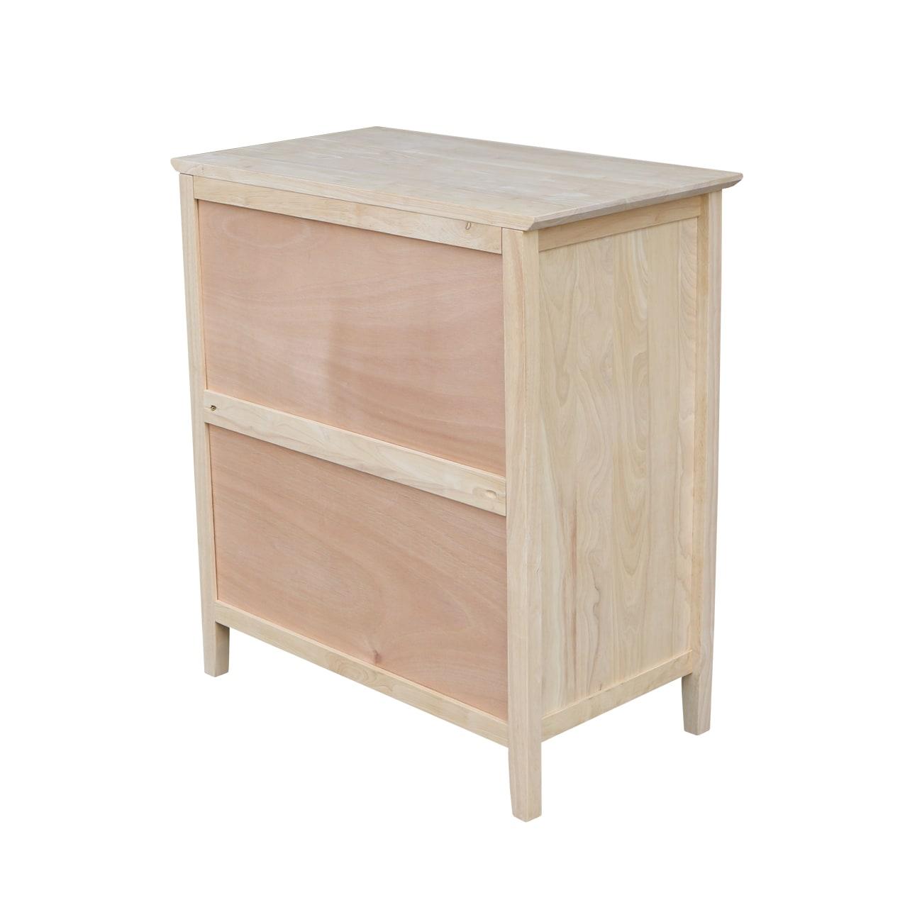 Brooklyn 3-Drawer Unfinished Wood Chest of Drawers