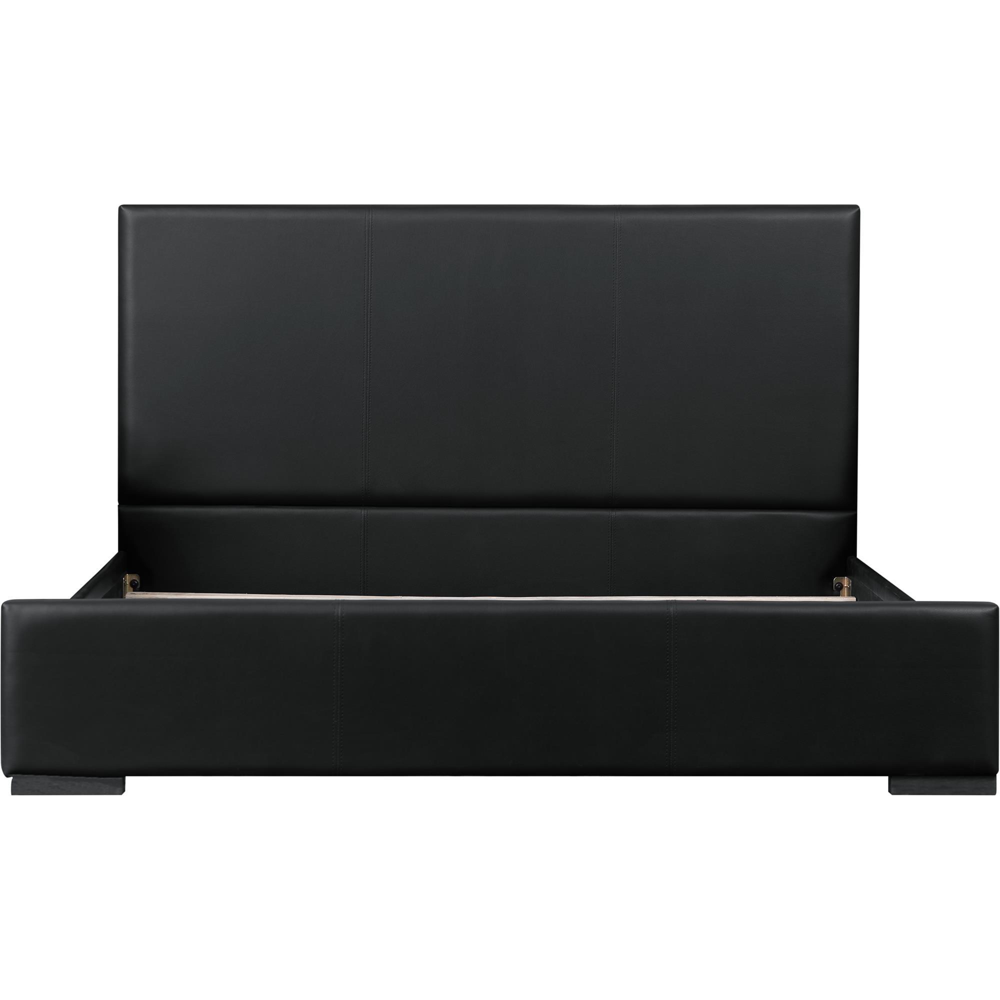 Camden Isle Abbey Platform Bed | Upholstered | Low Profile | King, Black